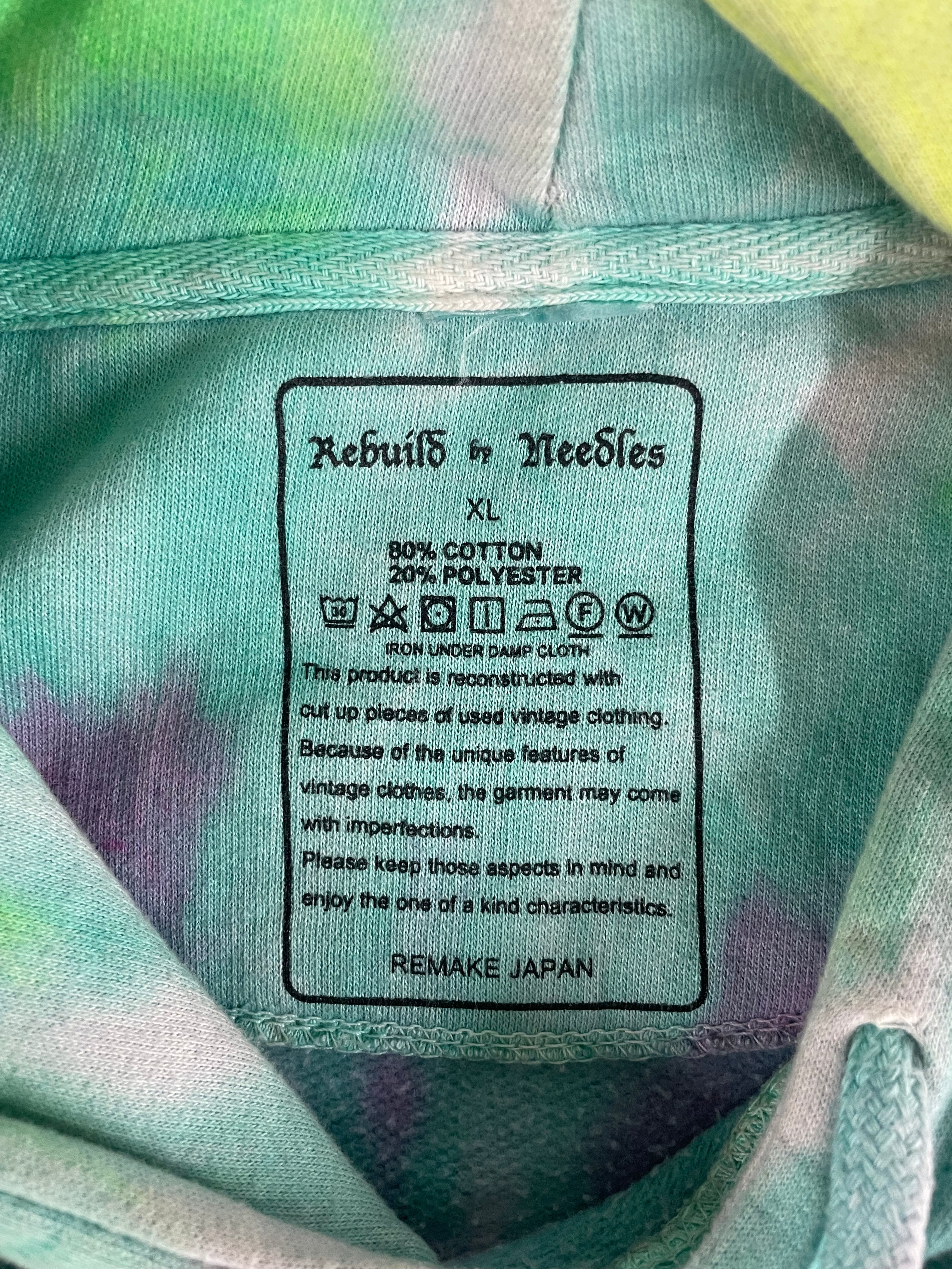 Needles/Hoodie/XL/All Over Print/Cotton/MLT/Pullover/TIE-DYE REBUILD HOODIE - IN250 view 4