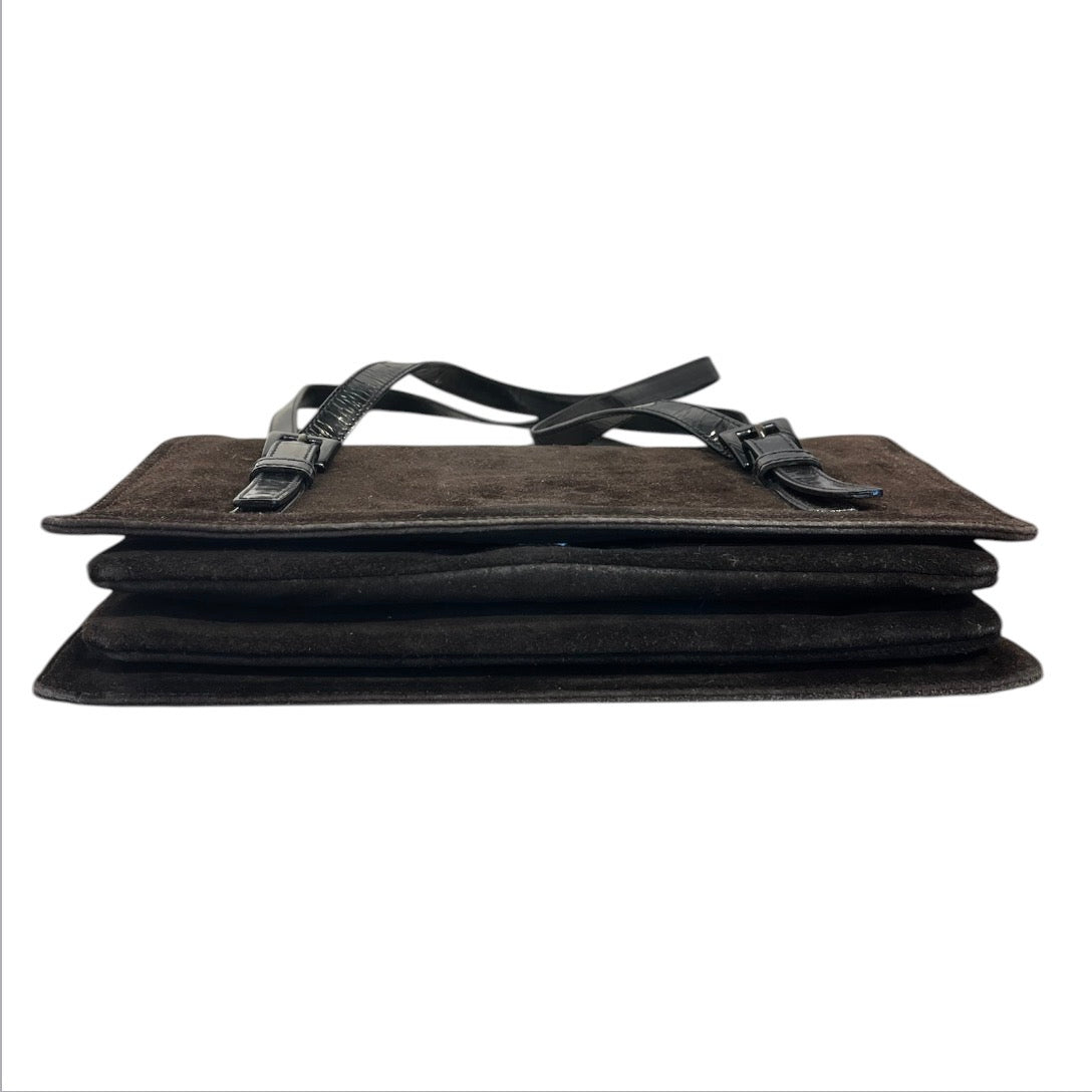 PRADA/Hand Bag/Suede/BLK/PRADA BLACK SUEDE BAG view 3