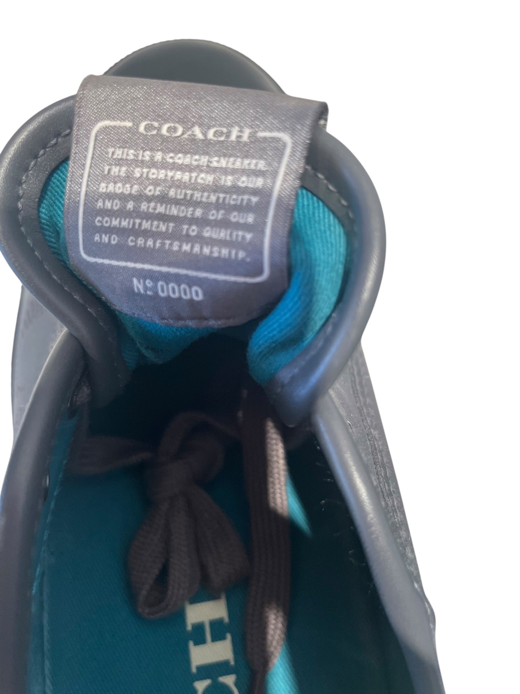 COACH/Low-Sneakers/US 8.5/GRY/Green Ankle Logo view 6