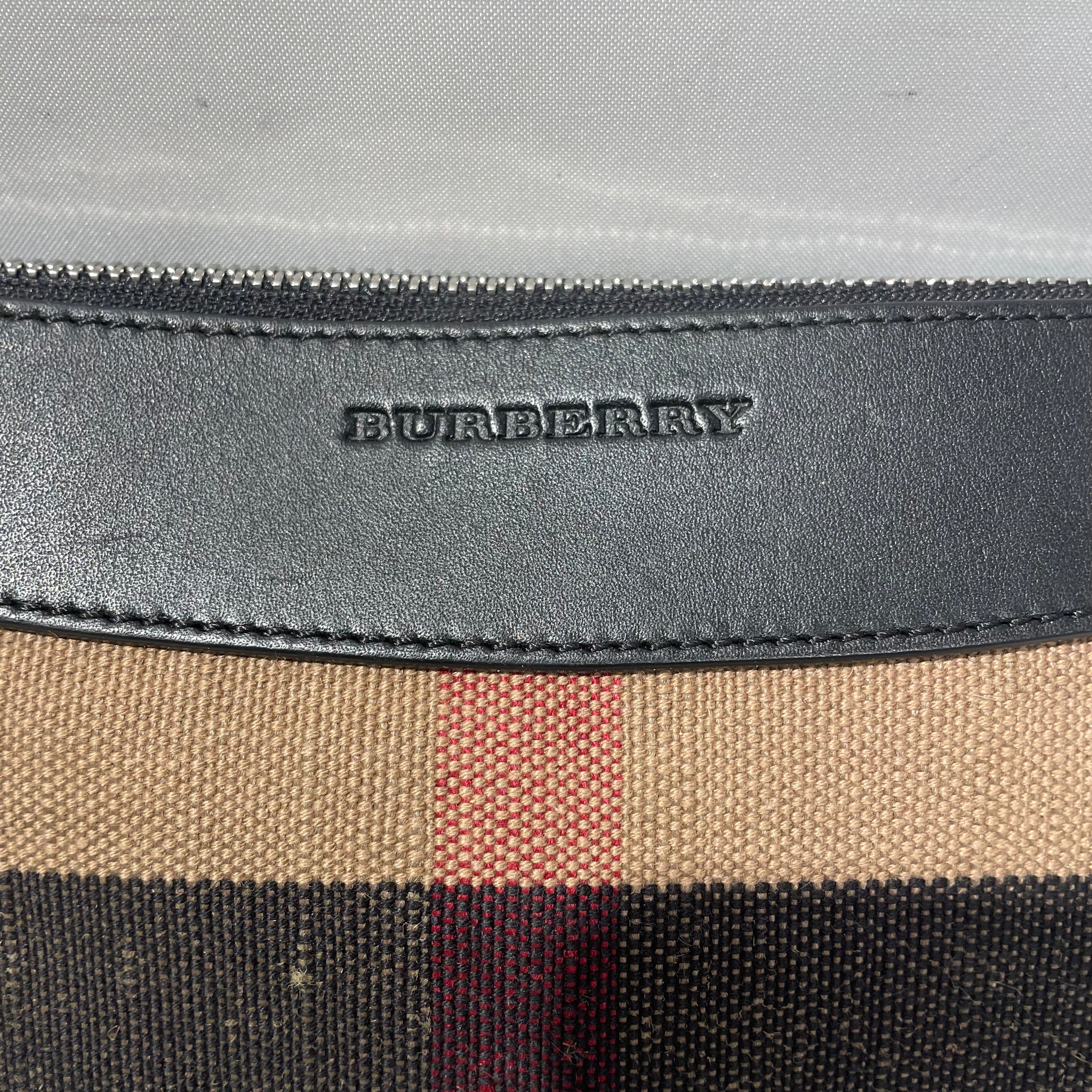 BURBERRY/Cross Body Bag/Stripe/Nylon/BLK/BURBERRY PEYTON CANVAS CHECK view 5