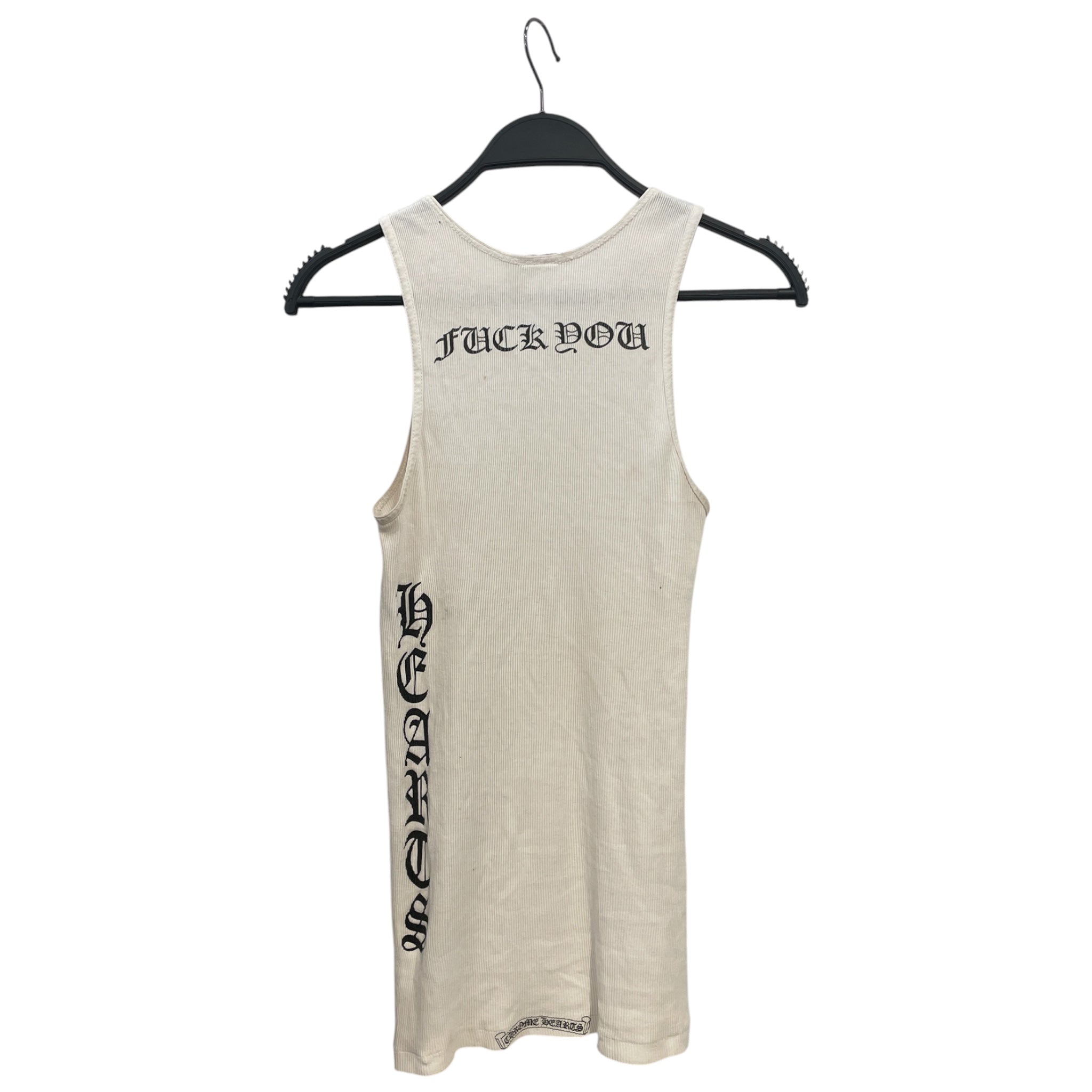 CHROME HEARTS/T-Shirt/M/Cotton/WHT/F U Bck BLK text view 3