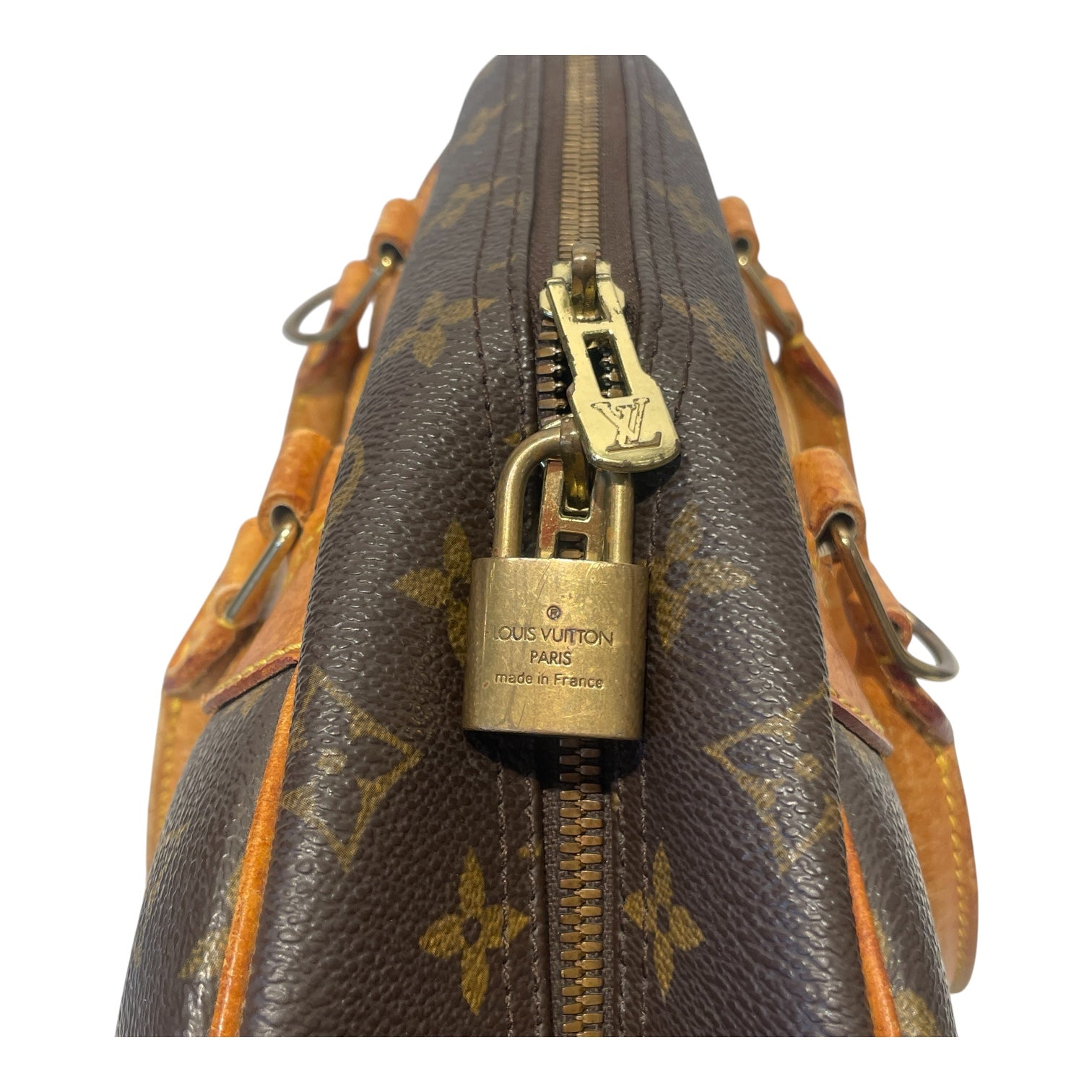 LOUIS VUITTON/Hand Bag/Leather/BRW/DEAUVILLE view 6