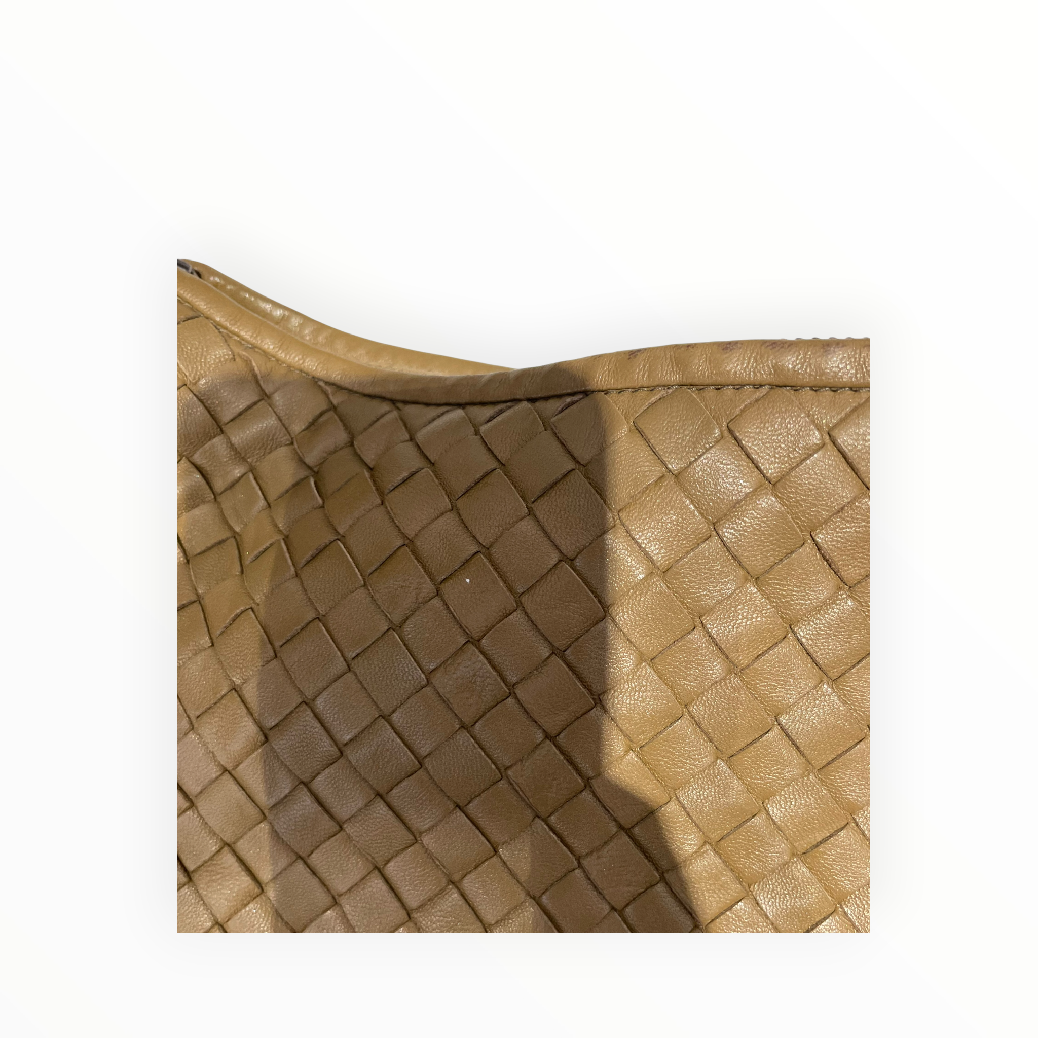 BOTTEGA VENETA/Hand Bag/Leather/KHK/Intrecciato Veneta Hobo view 9