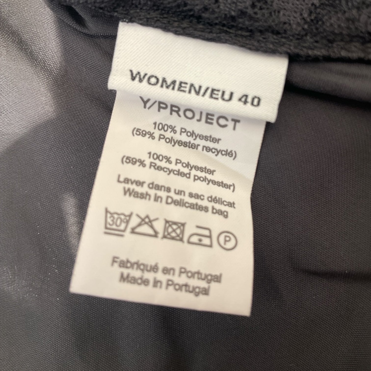 Y/PROJECT/Camisole/48/Polyester/BLK/ view 4