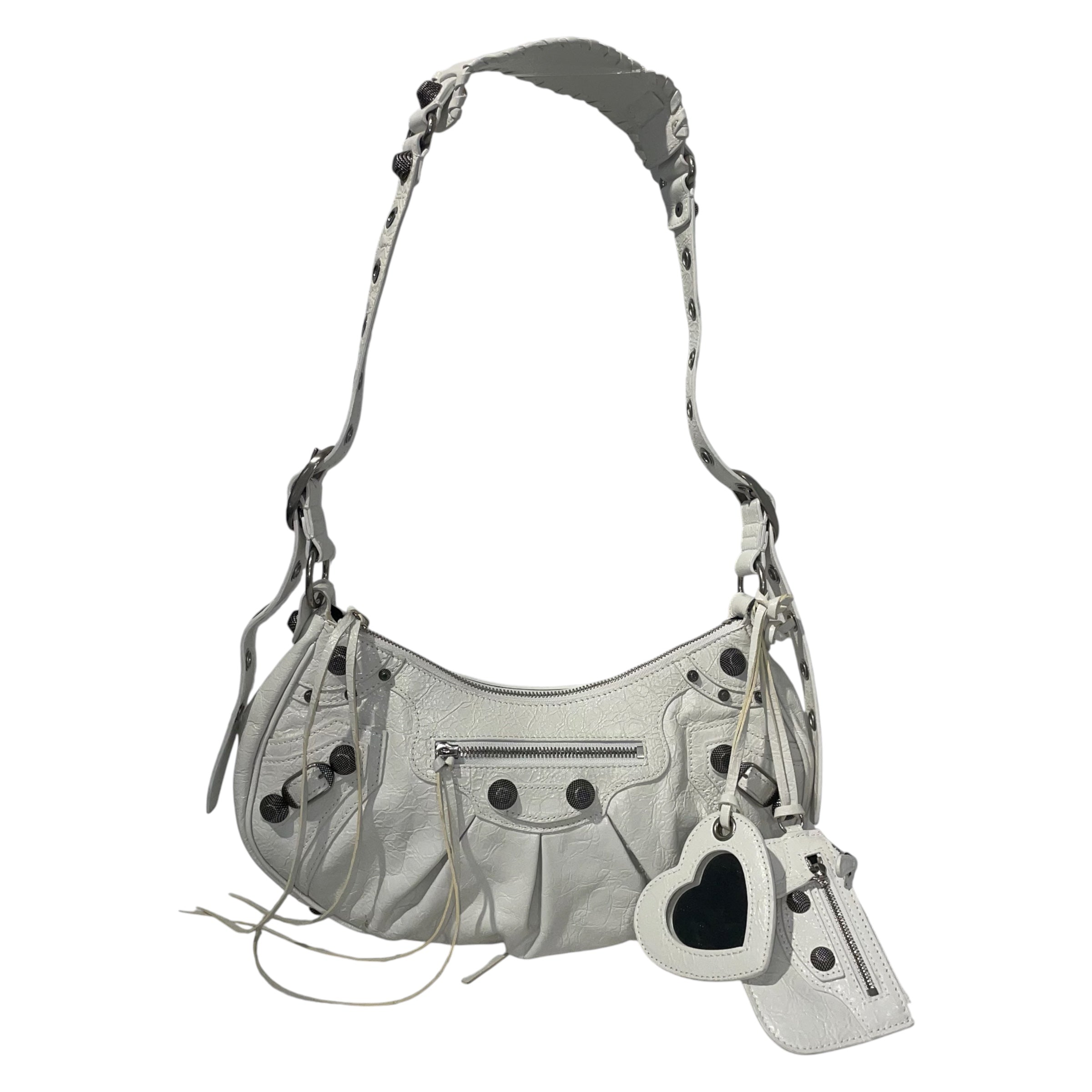 BALENCIAGA/Cross Body Bag/Leather/WHT/balenciaga cagole view 1