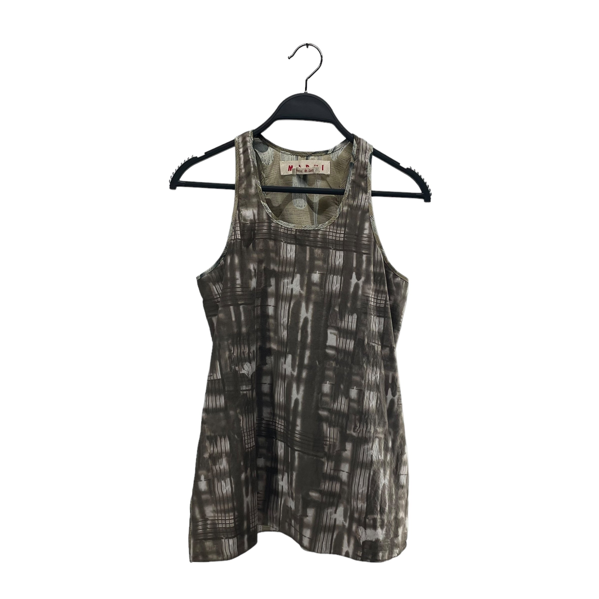 MARNI/SL Cut & Sew/38/All Over Print/Cotton/BRW/WHT + BRW / GRN INT view 1