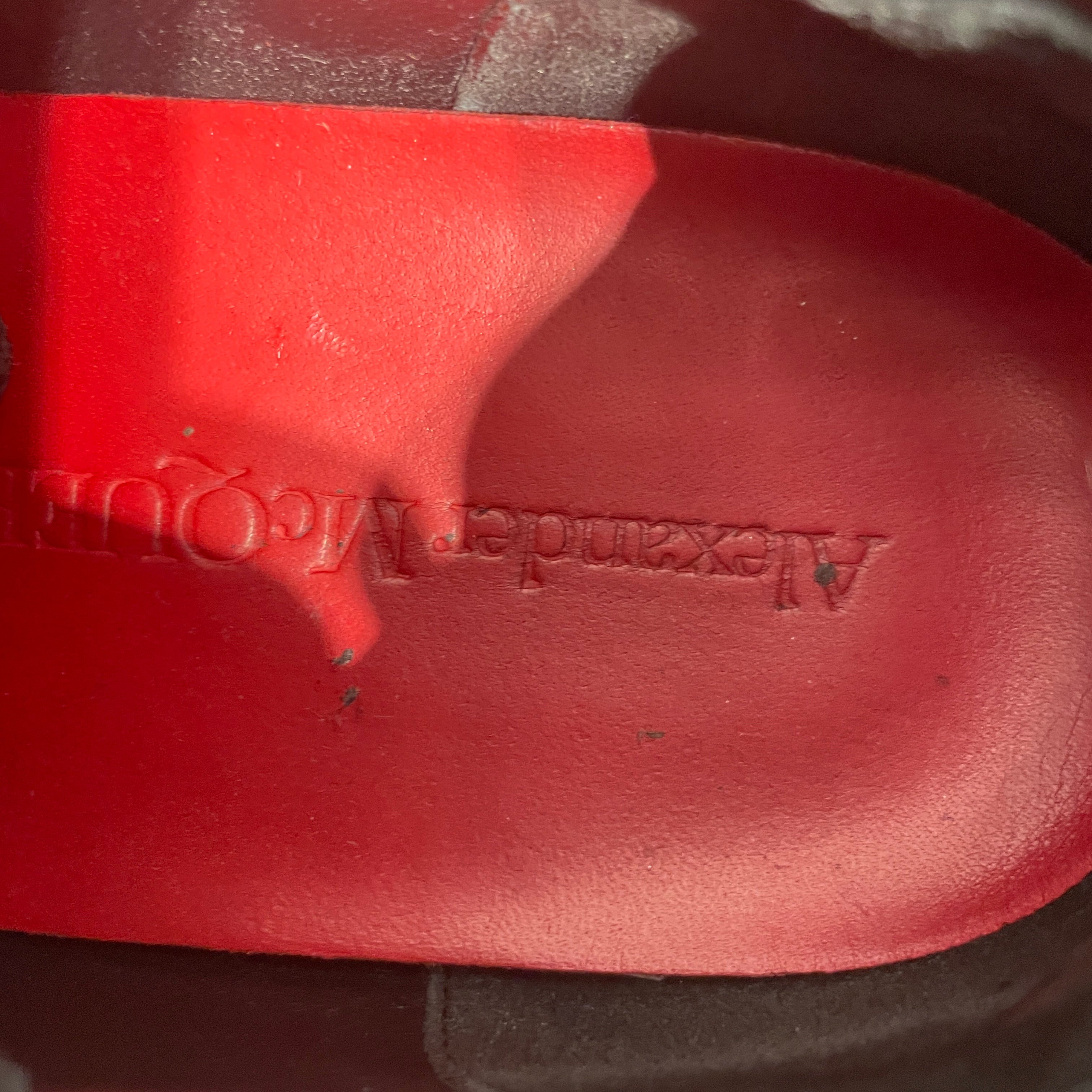 Alexander McQueen/Low-Sneakers/EU 40/Leather/BLK/COURT TRAINER view 3