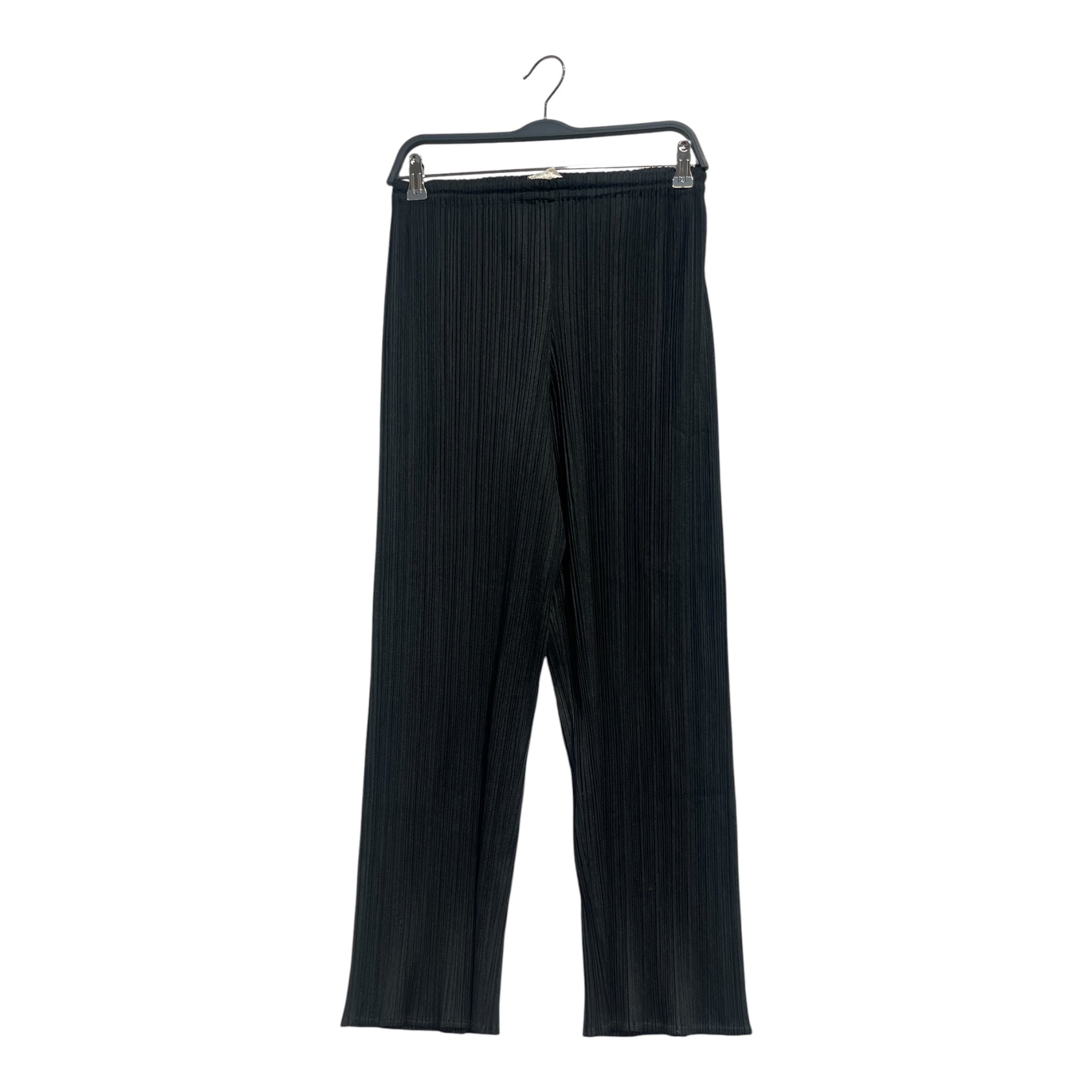 PLEATS PLEASE ISSEY MIYAKE/Bottoms/1/Polyester/BLK/SLIM SLACKS ELASTIC WAIST view 1