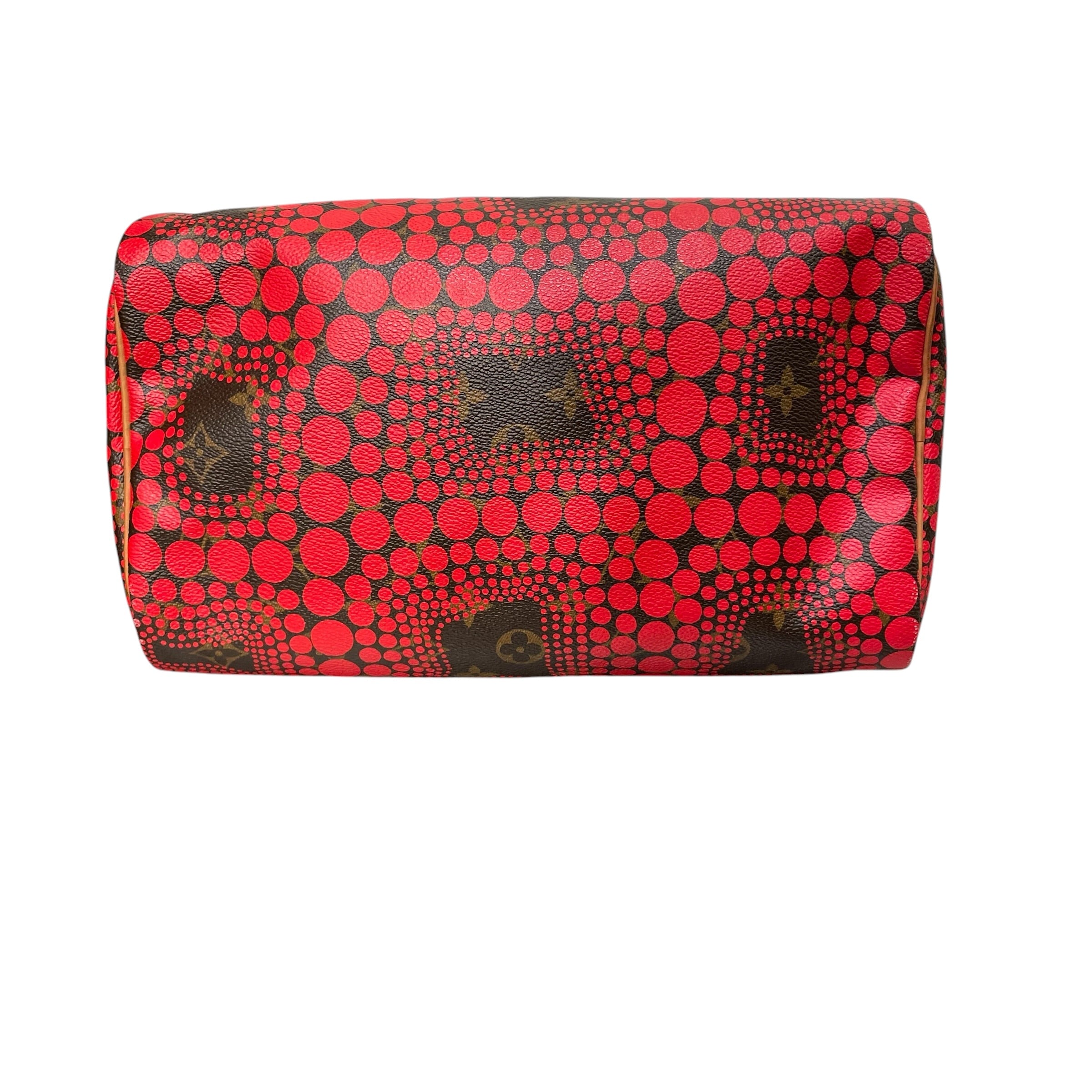 LOUIS VUITTON/Hand Bag/Graphic/Leather/RED/town speedy 30 yayoi kusama view 4