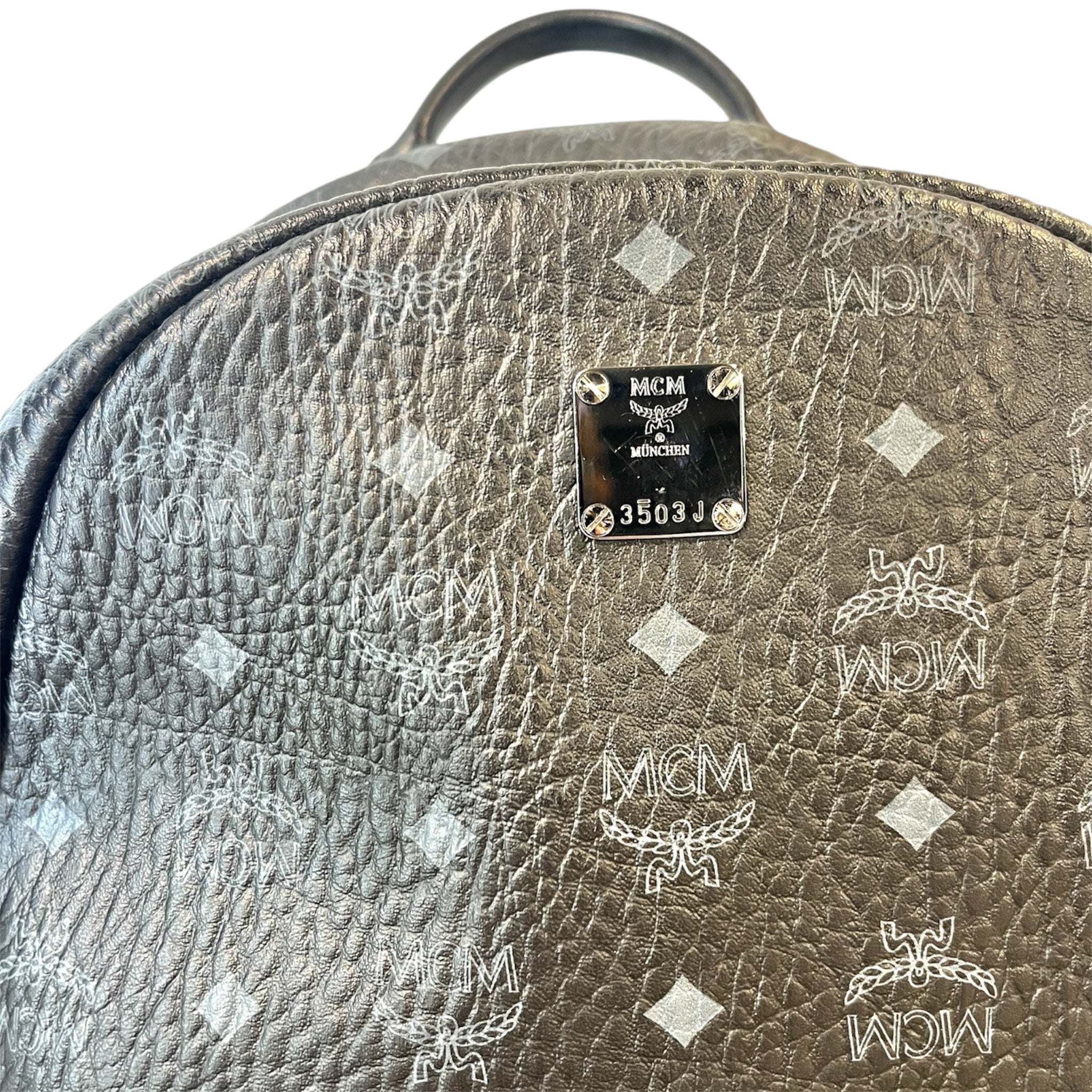 MCM/Backpack/OS/All Over Print/Leather/BLK/3503J view 6