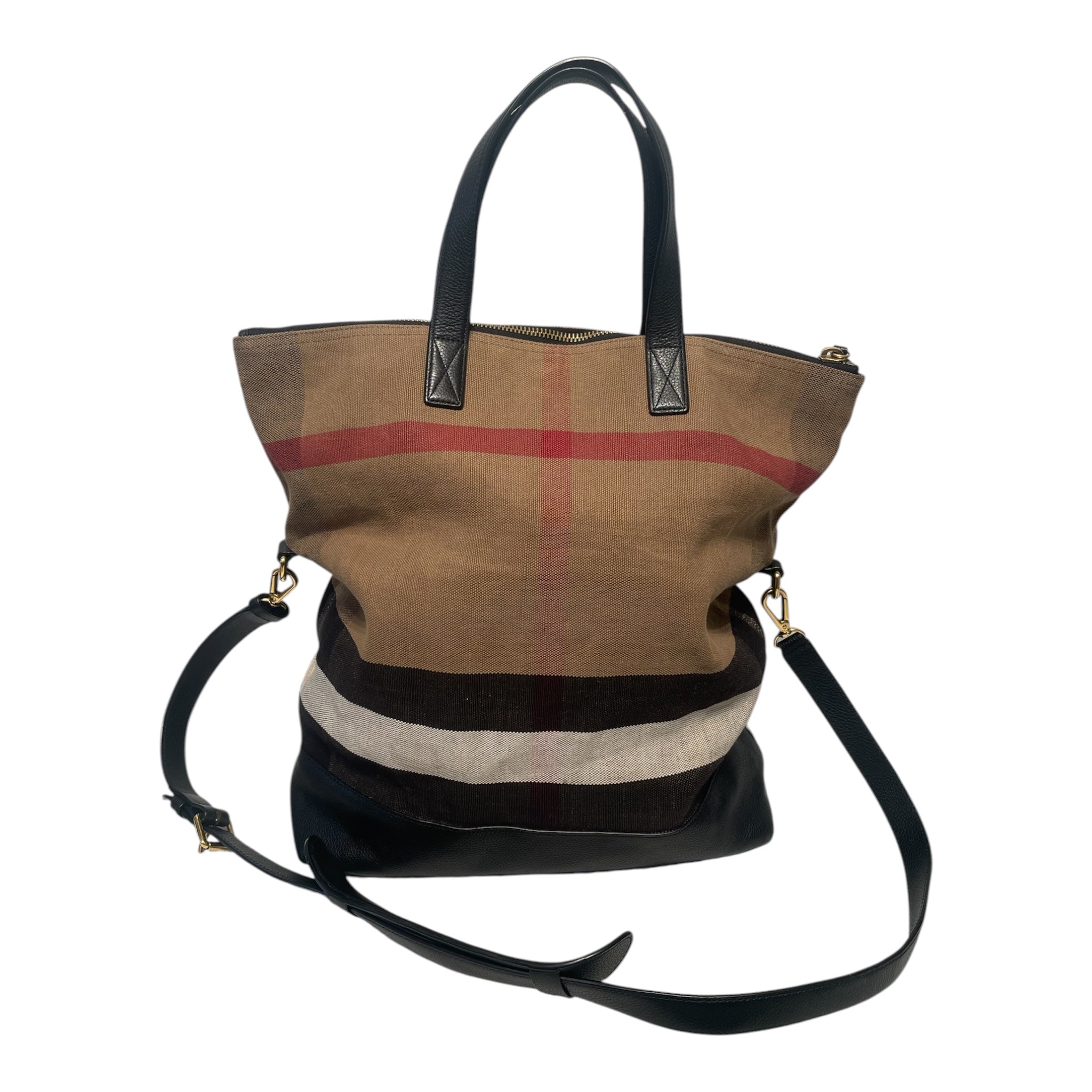 BURBERRYS/Tote Bag/Plaid/Cotton/BEG/TOTE BAG W/ STRAP view 4
