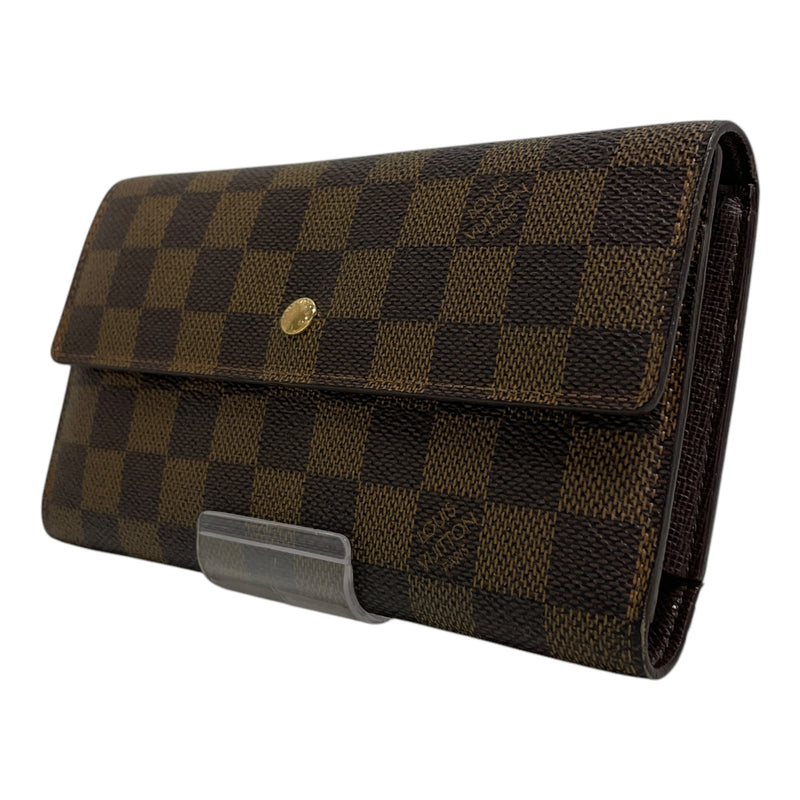 LOUIS VUITTON/Wallet/OS/Monogram/Leather/BRW/DAMIER EBENE CANVAS