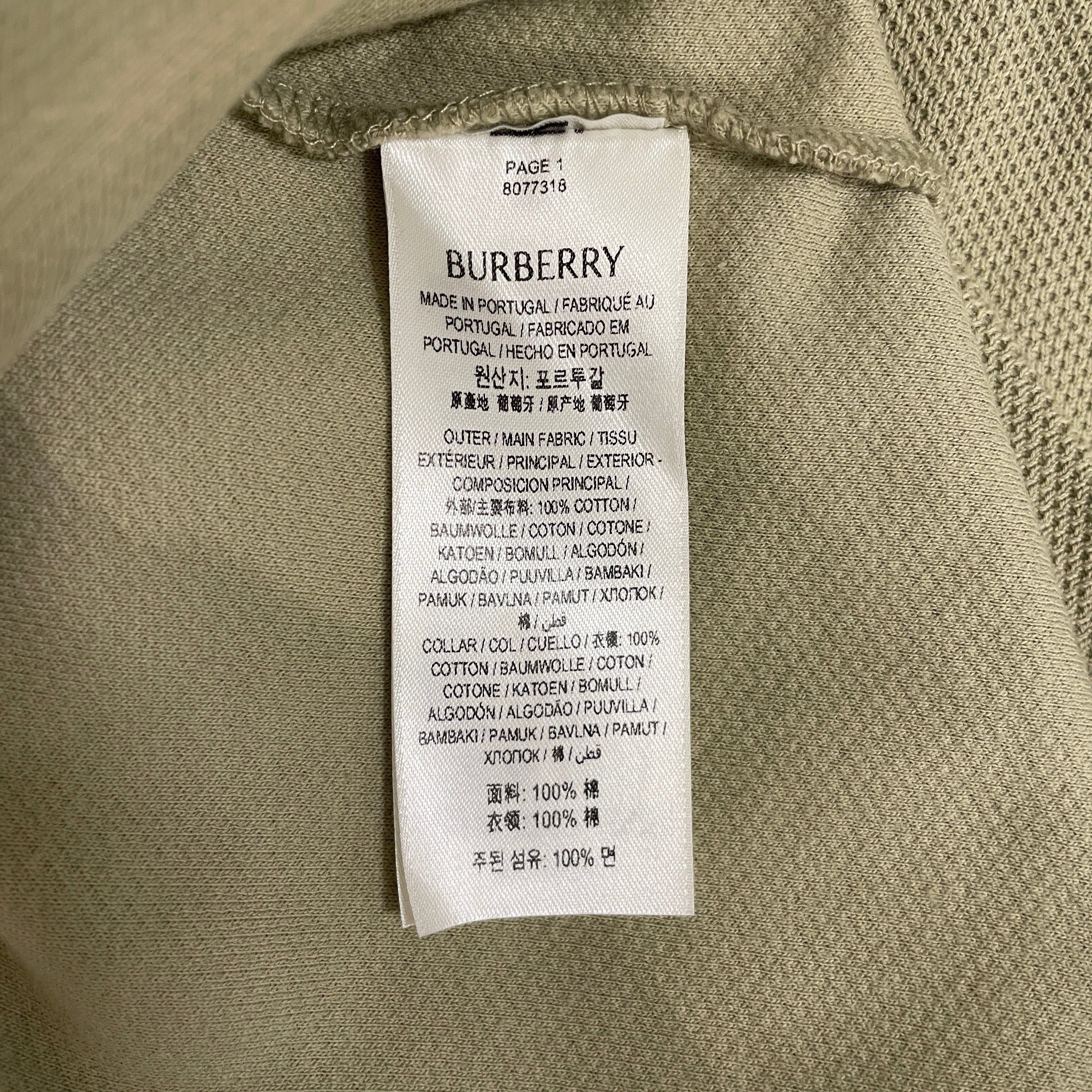 BURBERRY/Polo Shirt/M/Cotton/GRN/ view 4