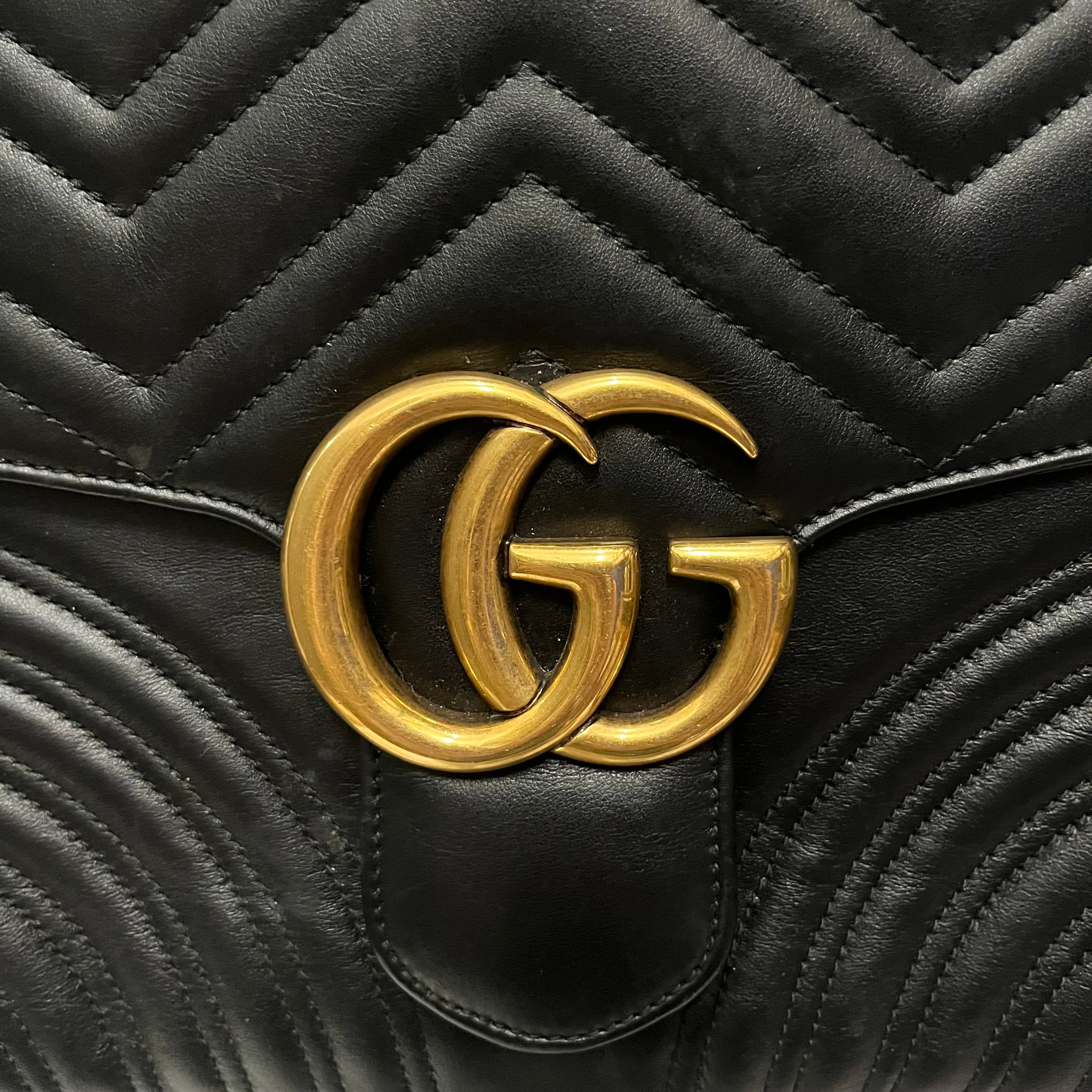 GUCCI/Hand Bag/Leather/BLK/MATELASSE TOP HANDLE view 4