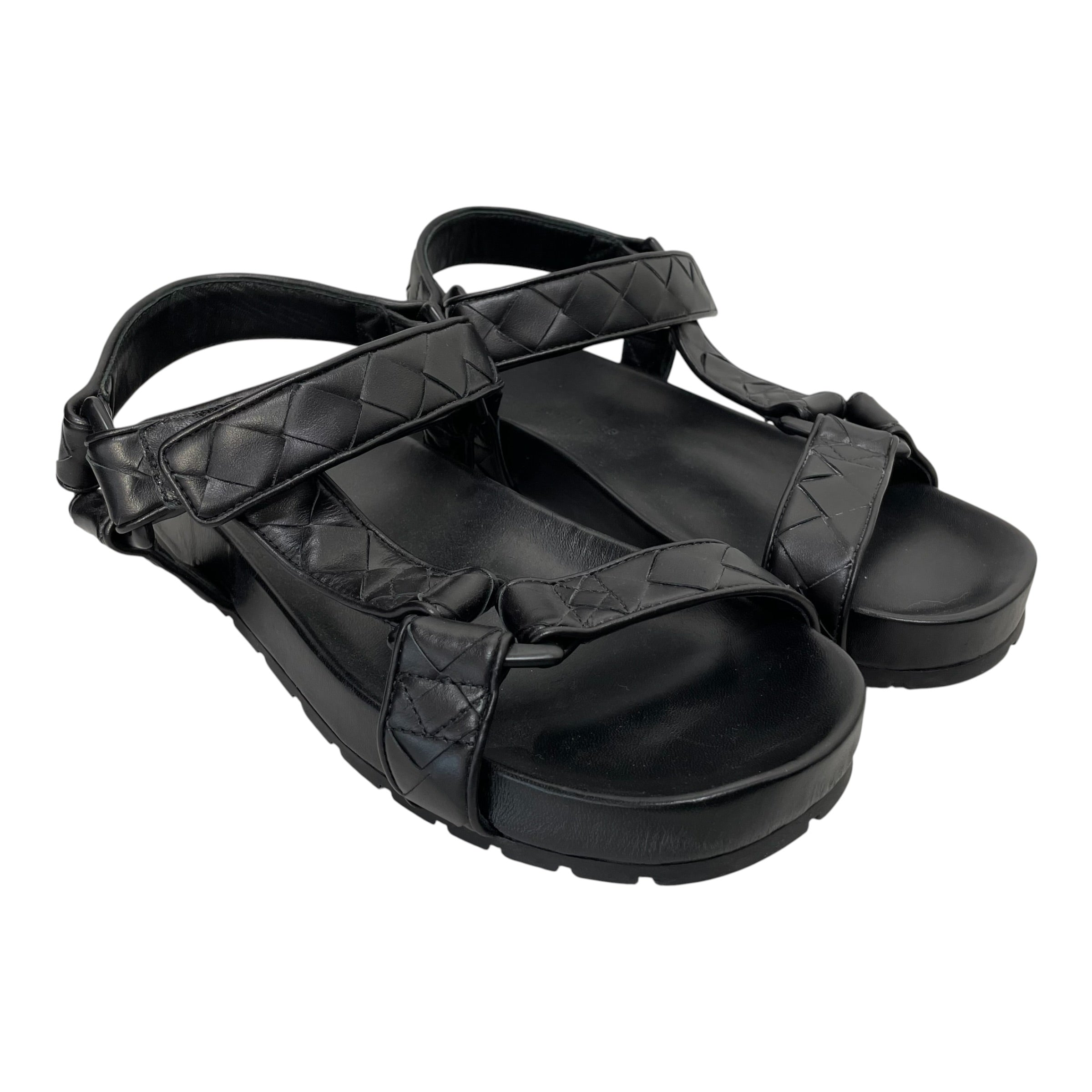 BOTTEGA VENETA/Sandals/EU 39/Leather/BLK/ view 1