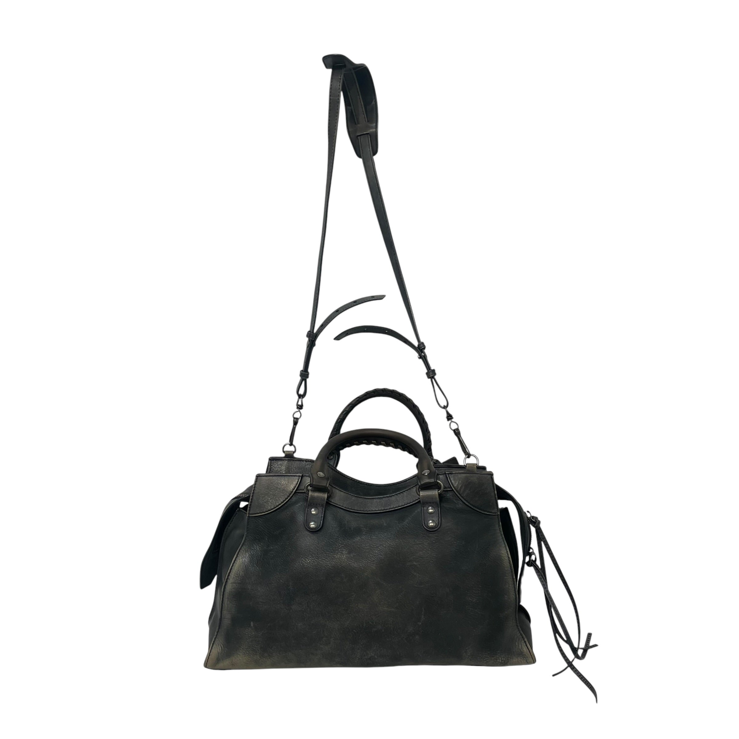 BALENCIAGA/Tote Bag/Leather/BLK/Neo Classic City view 2