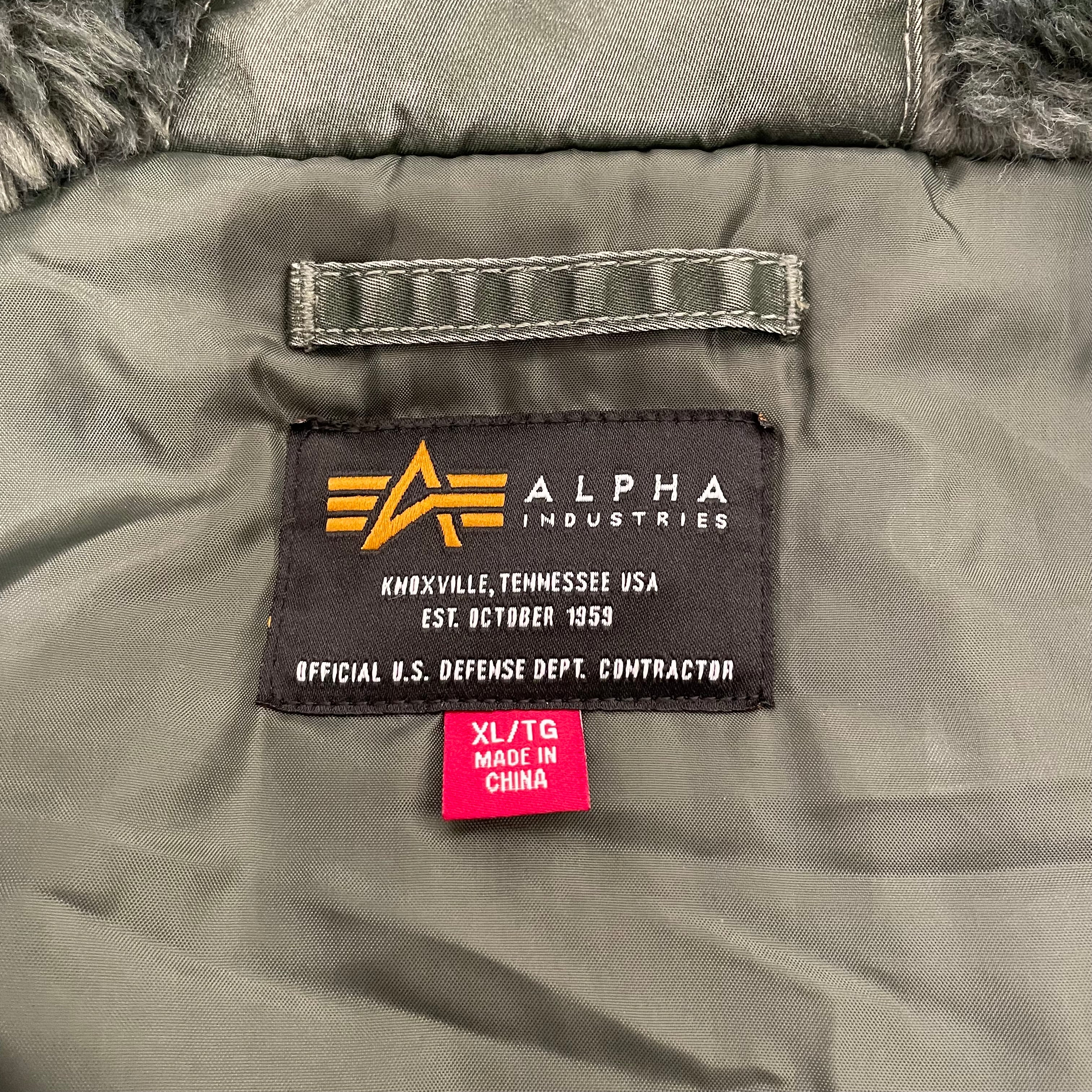 ALPHA INDUSTRIES/Flight Jkt/XL/Cotton/GRN/ view 3