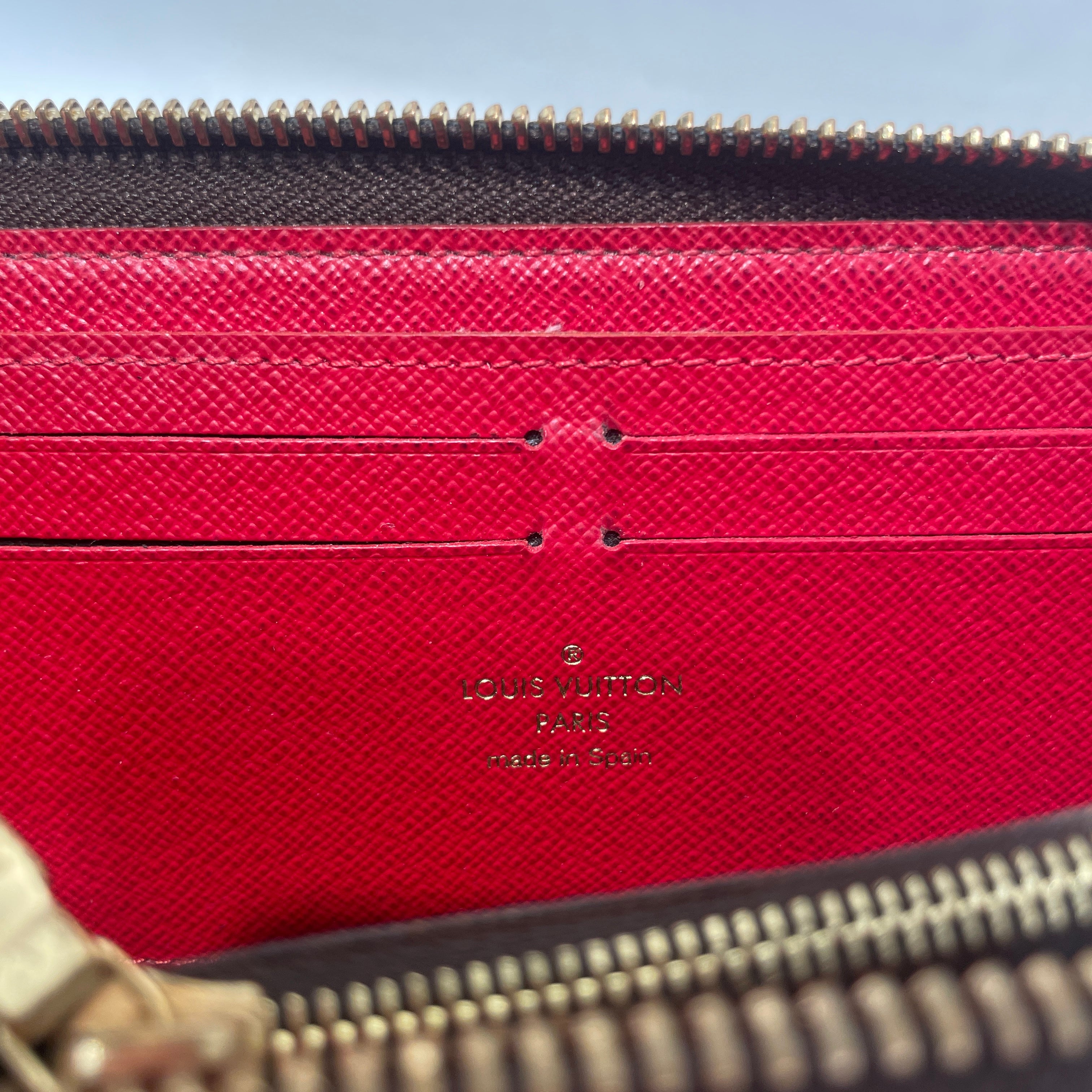 LOUIS VUITTON/Long Wallet/Monogram/Leather/BRW/L's/Clemence Zippy Wallet view 5