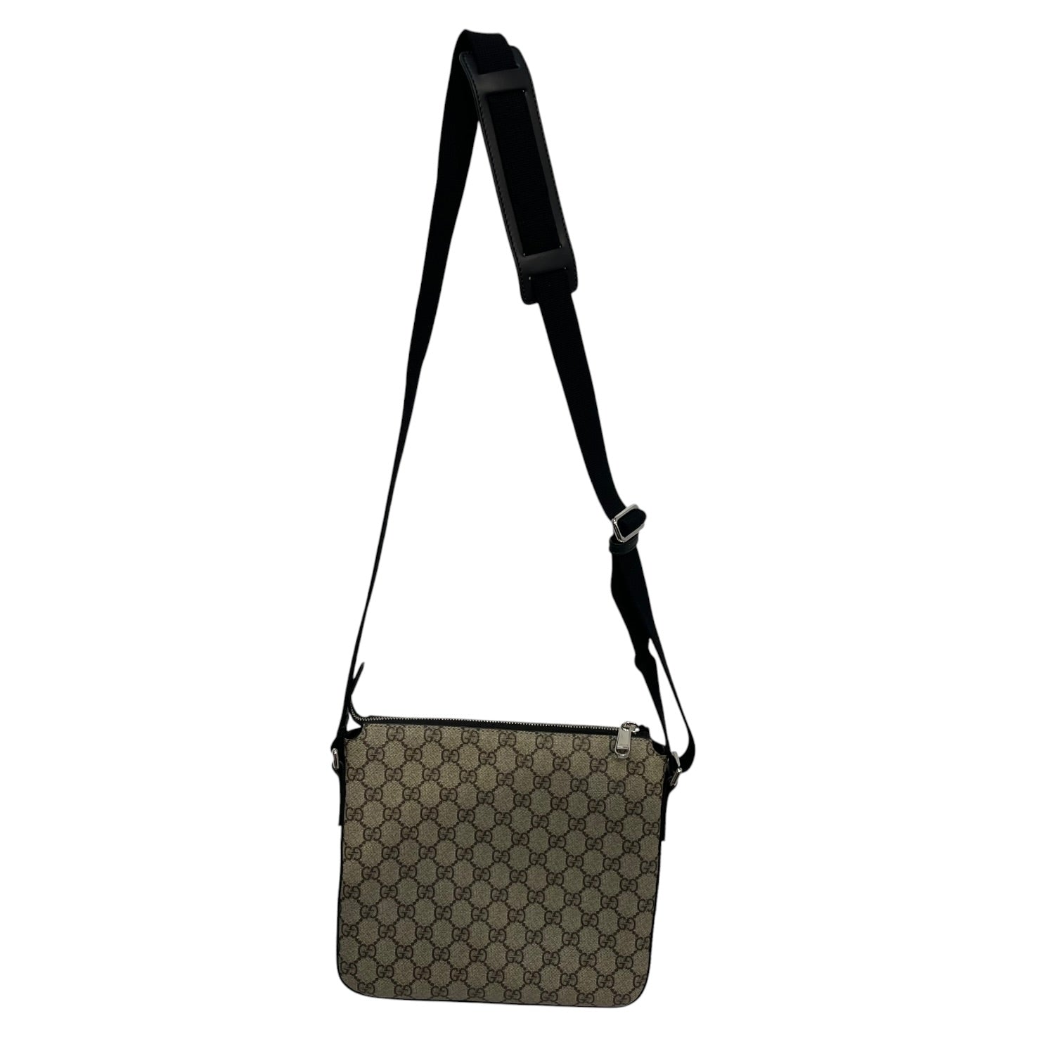 GUCCI/Cross Body Bag/Monogram/Leather/KHK/gg supreme monogram messenger view 2