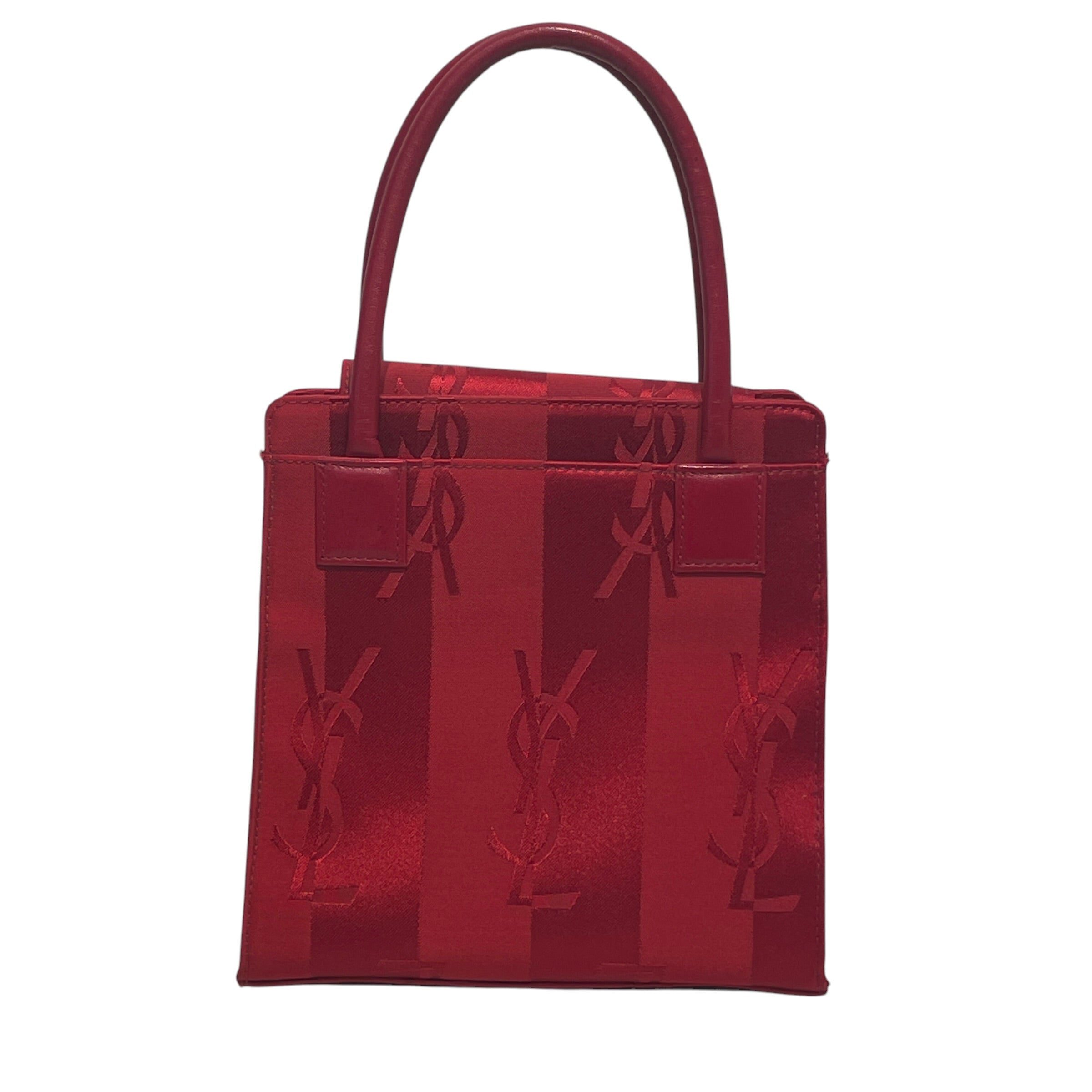 YVES SAINT LAURENT/Tote Bag/Monogram/Polyester/RED/MINI TOTE view 2
