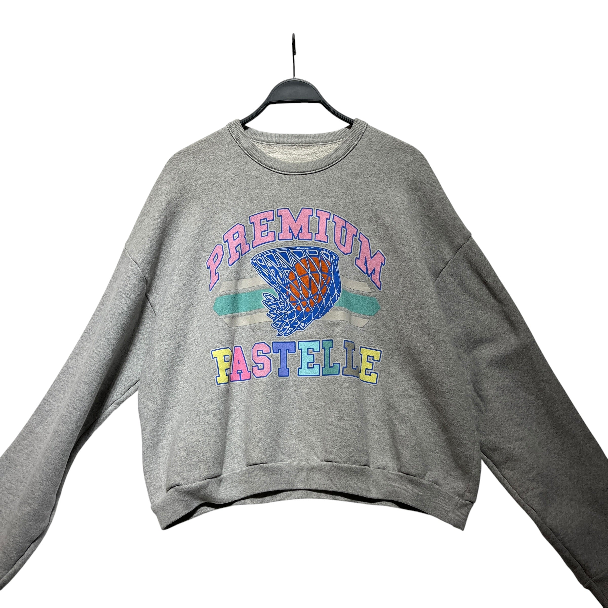 Pastelle/Sweater/L/Cotton/GRY/Premium Pastelle Cropped Crew view 1