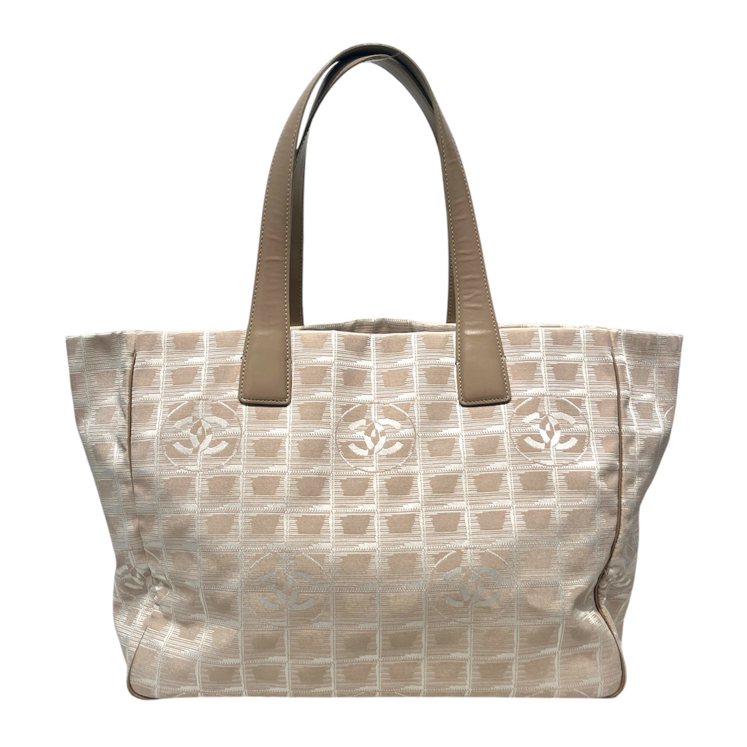 CHANEL/Hand Bag/Monogram/Nylon/BEG/8438626/TRAVEL LINE TOTE view 1
