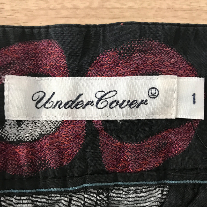 UNDERCOVER/Shorts/1/Cotton/BLK/Floral Pattern/Vampire Rose