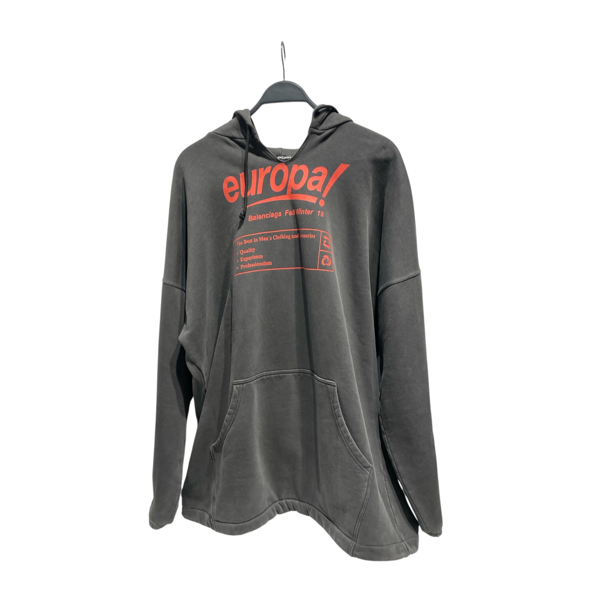 BALENCIAGA/Hoodie/S/Graphic/Cotton/GRY/europa! Fall Winter view 1