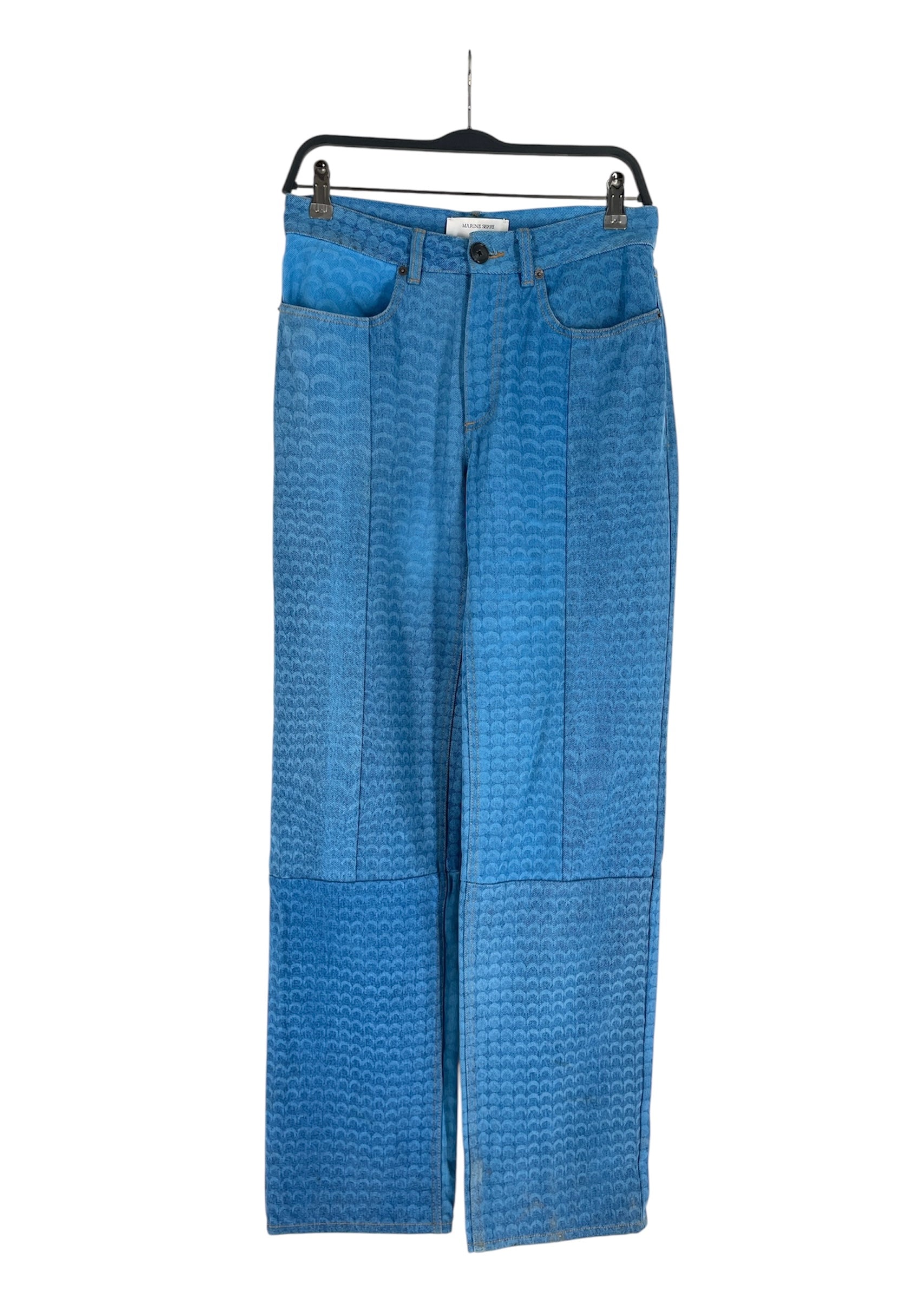 MARINE SERRE/Pants/L/Cotton/BLU/All Over Print/ view 1