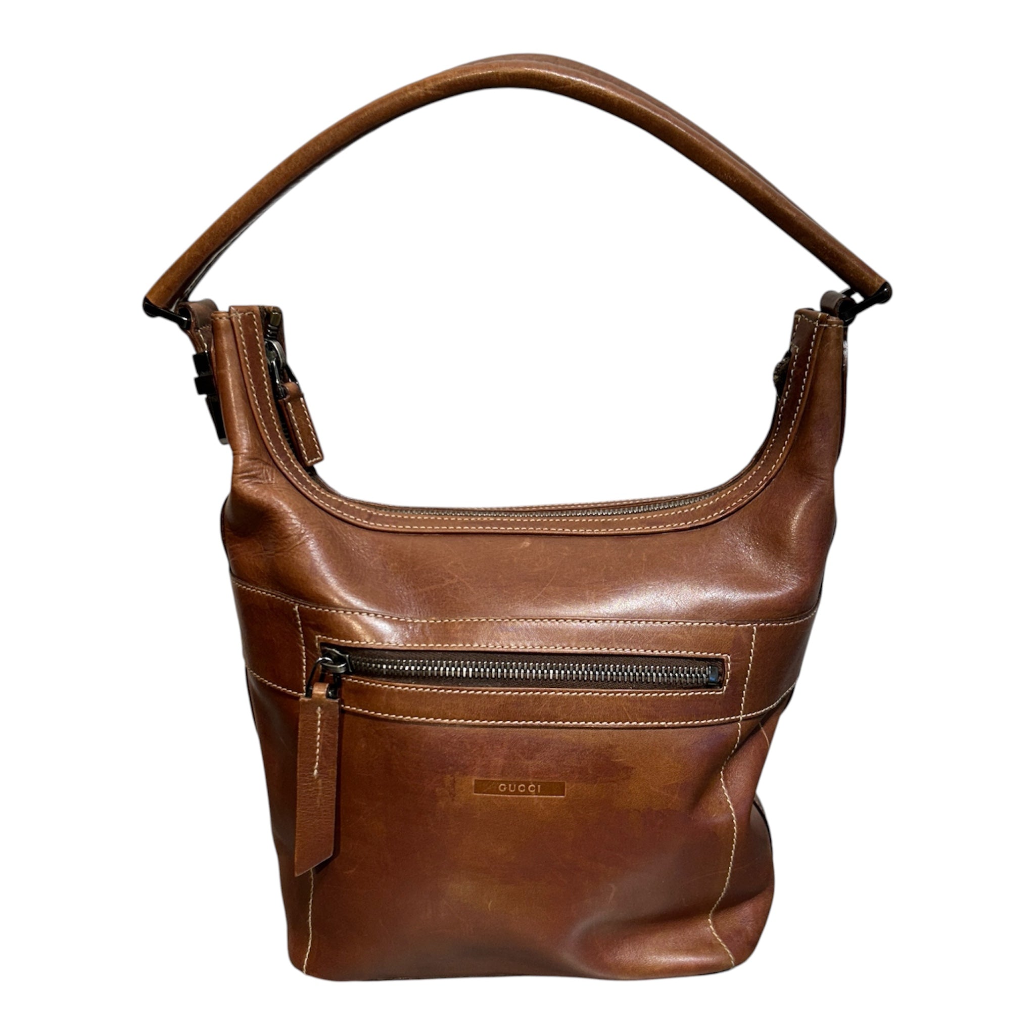 GUCCI/Bag/Leather/BRW/VINTAGE HOBO view 1