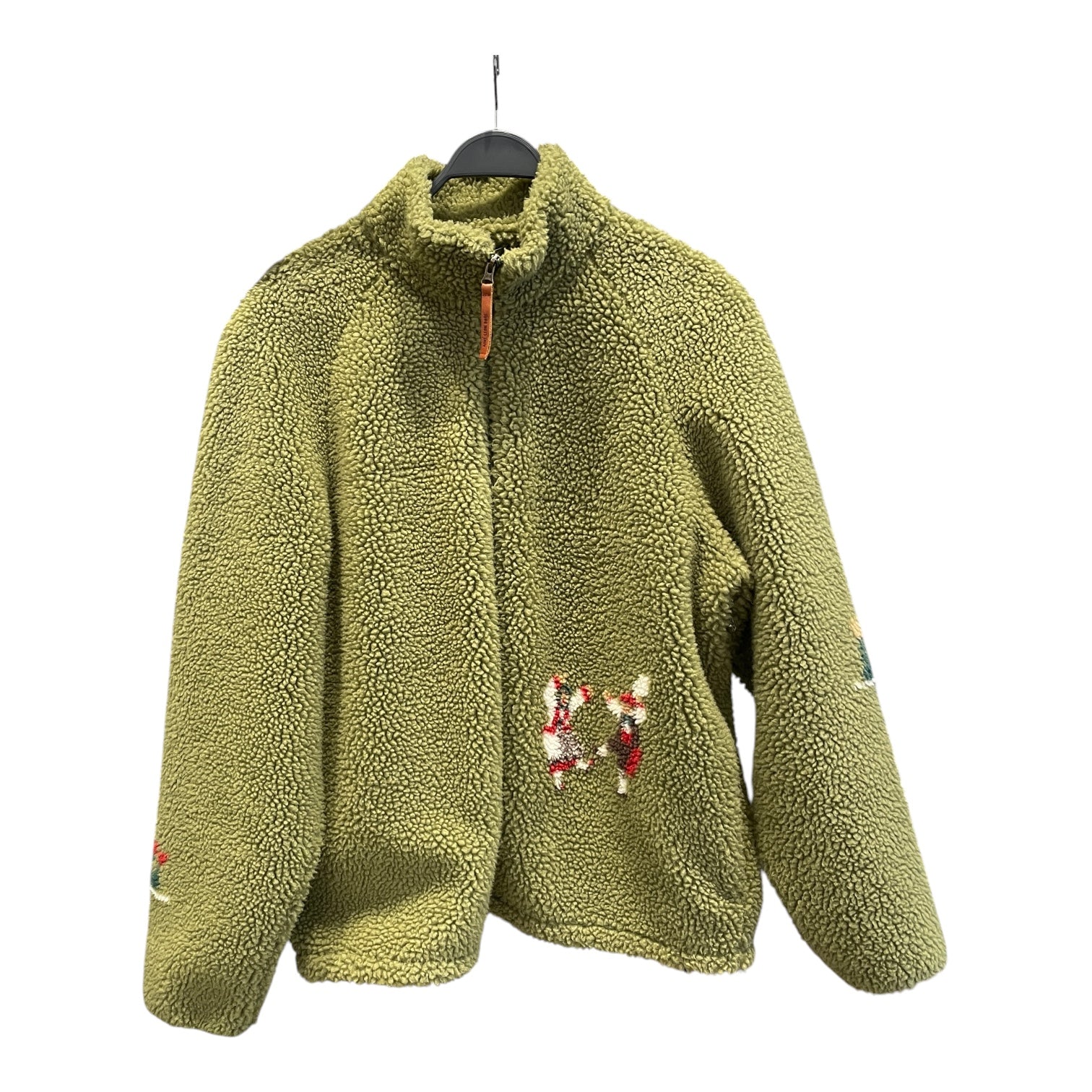 AIME LEON DORE/Fleece Jkt/L/Polyester/GRN/Graphic/VILLAGE FLEECE OLIVE GREEN view 2