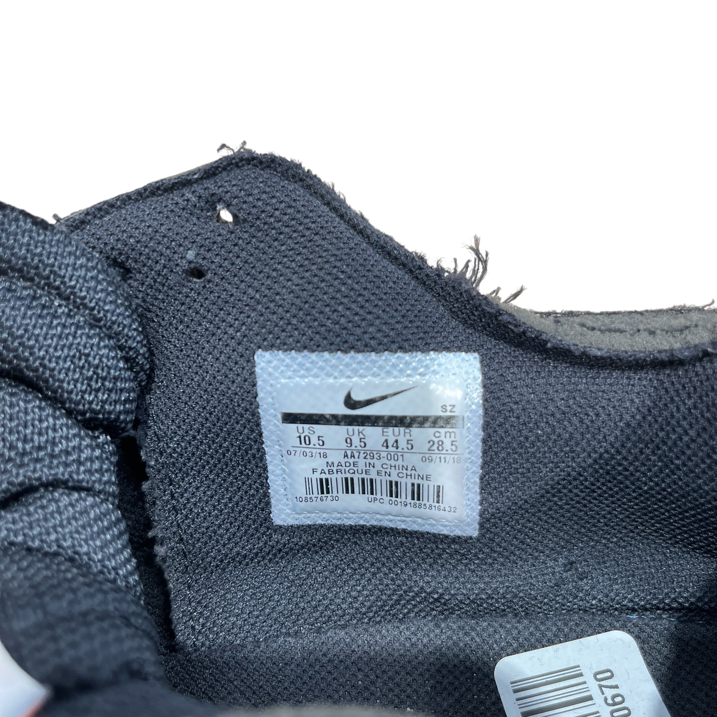 NIKE/OFF-WHITE/Low-Sneakers/US 10.5/Nylon/BLK/Straight Tip/Nike Air Max 90 view 5