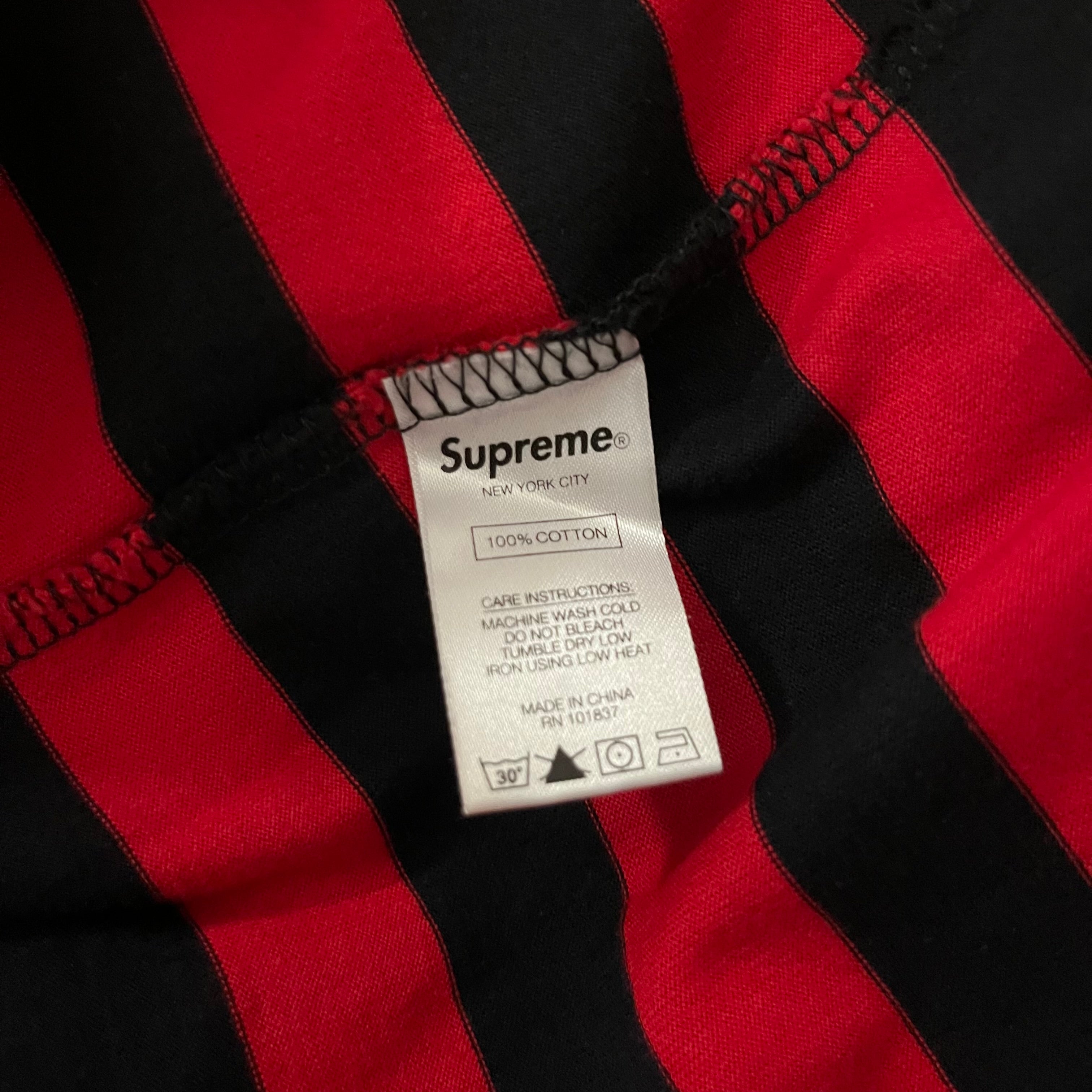 Supreme/LS T-Shirt/XL/Cotton/RED/Stripe/flags stripe view 4