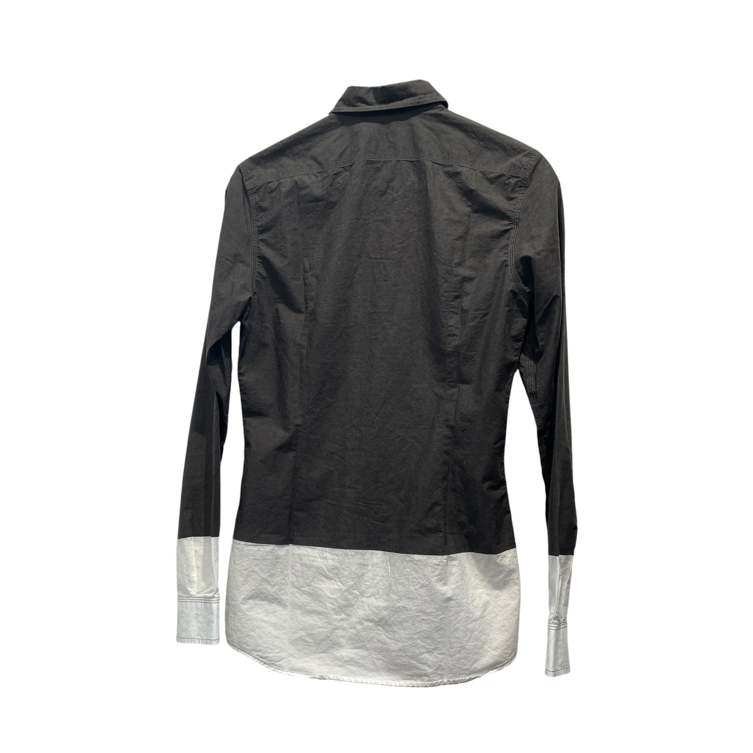 DOLCE&GABBANA/LS Shirt/Cotton/BRW/Borwn white bottom view 2