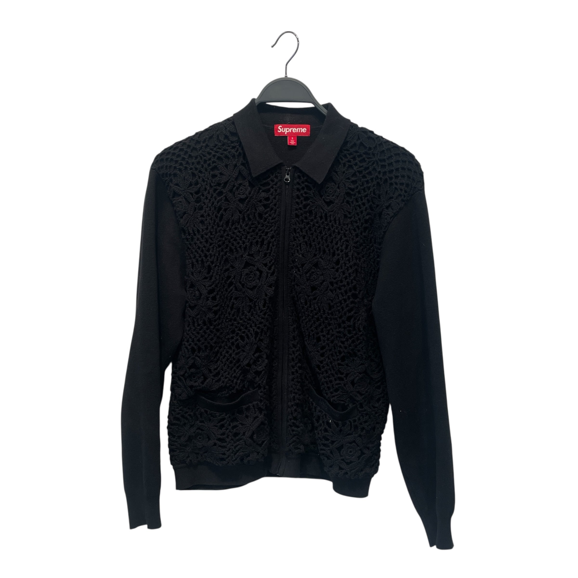 Supreme/Cardigan/S/Cotton/BLK/CROCHET CARDIGAN view 1