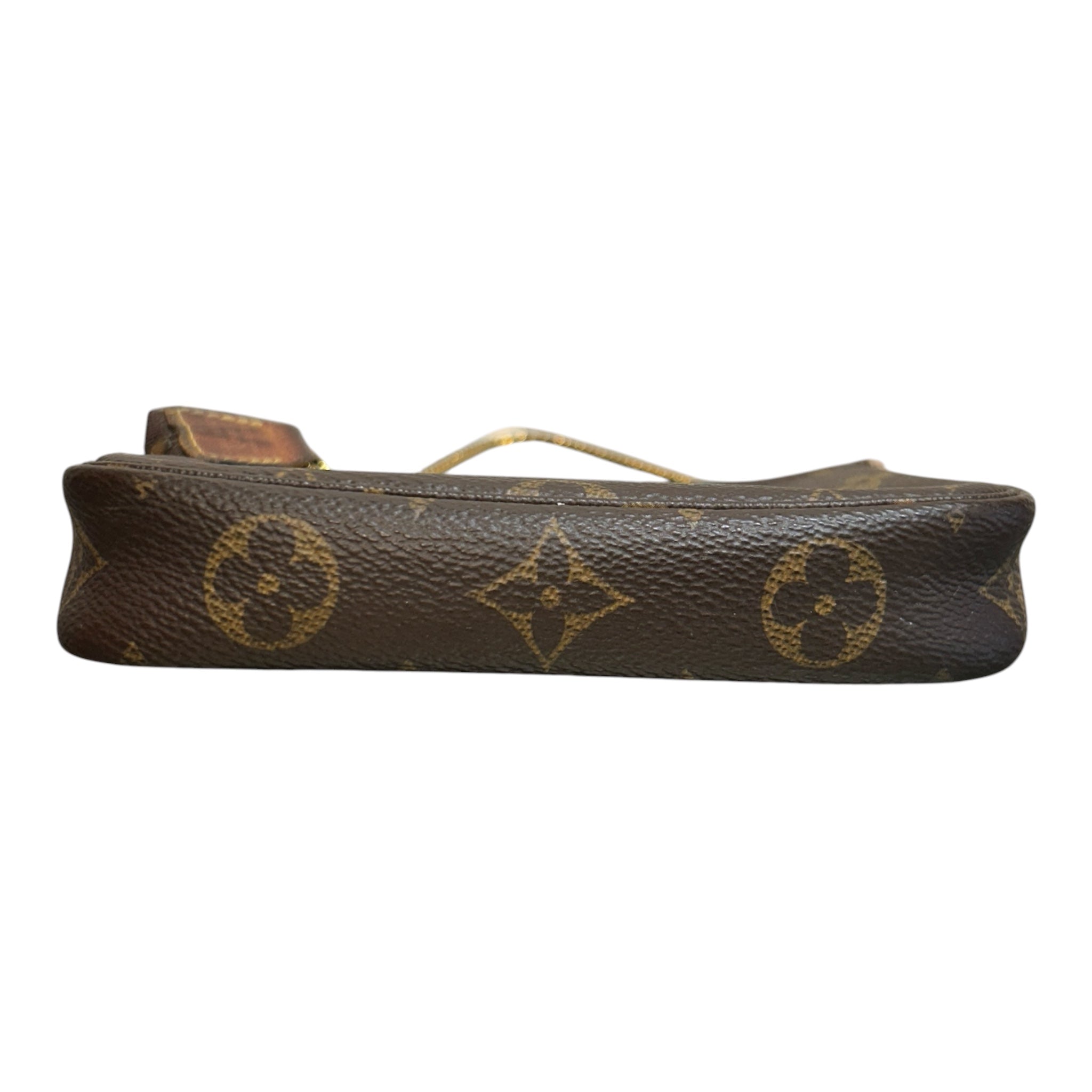 LOUIS VUITTON/Bag/Monogram/Leather/BRW/Zip Pouch Wristlet view 3