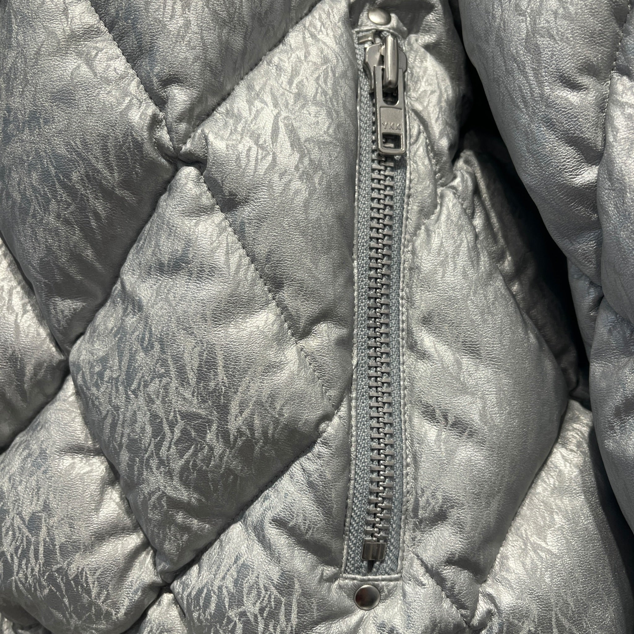 BREATH/Puffer Jkt/L/SLV/All Over Print/Silver Metallic Puffer Jacket view 6