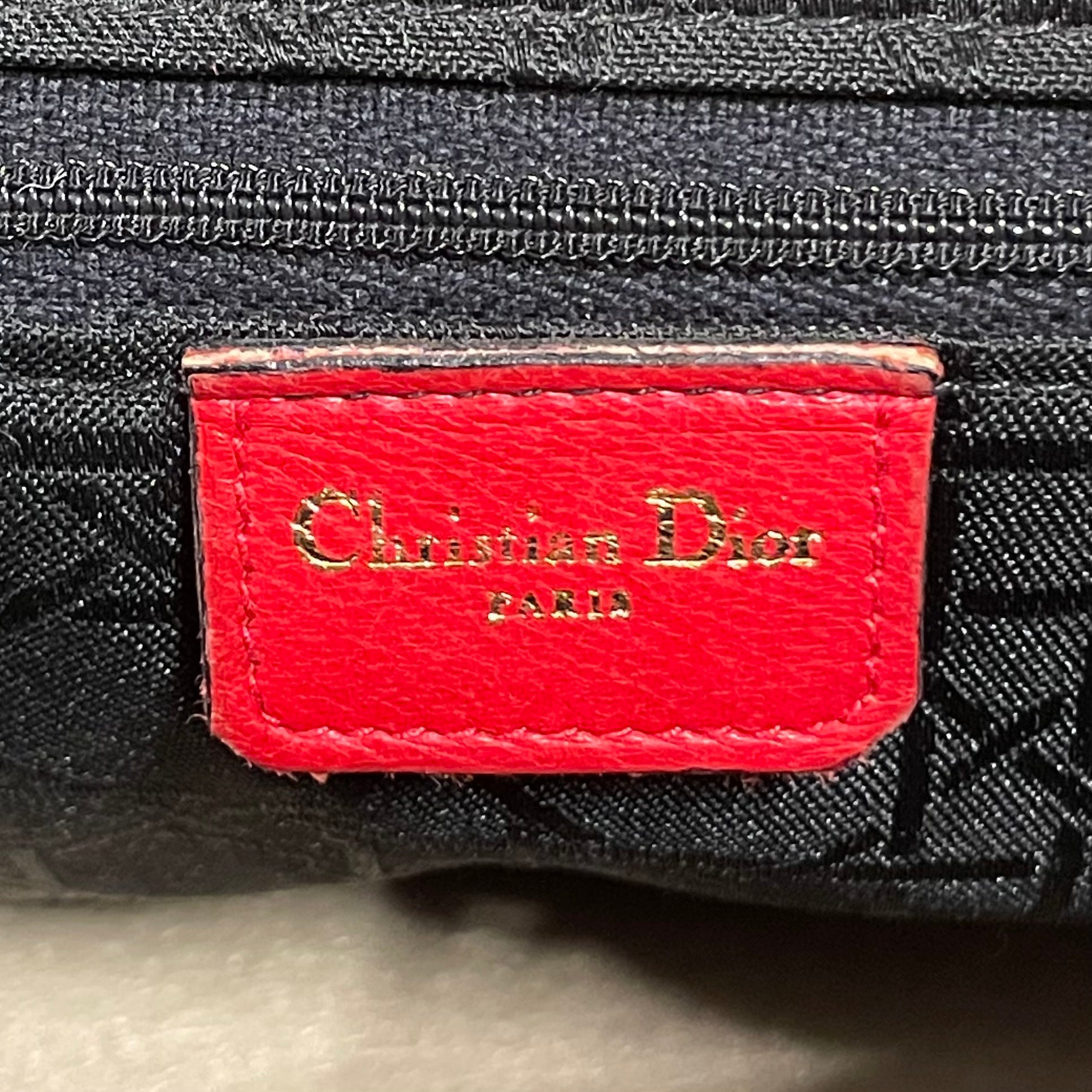 Christian Dior/Hand Bag/Leather/RED/CANNAGE LADY view 5