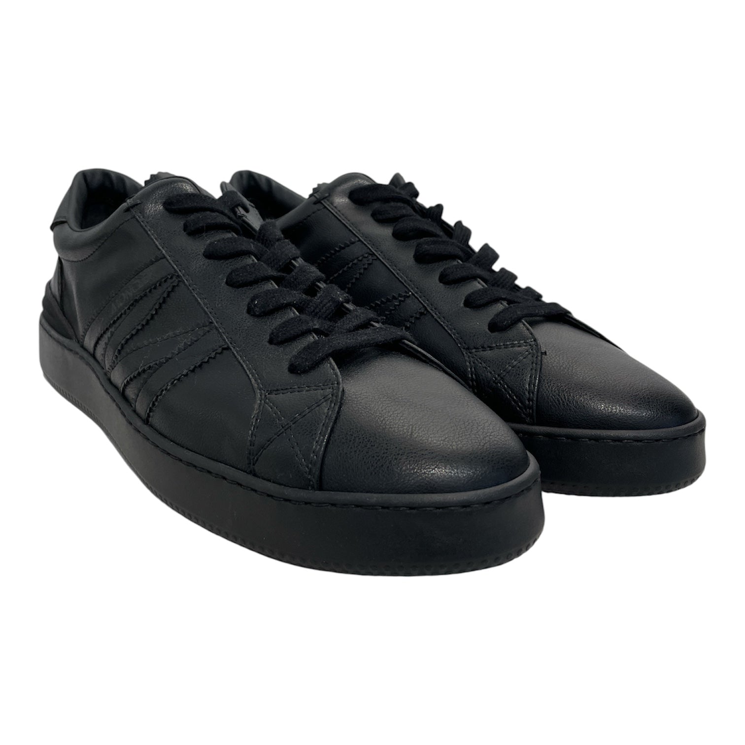 MONCLER/Low-Sneakers/EU 45/Leather/BLK/ view 1