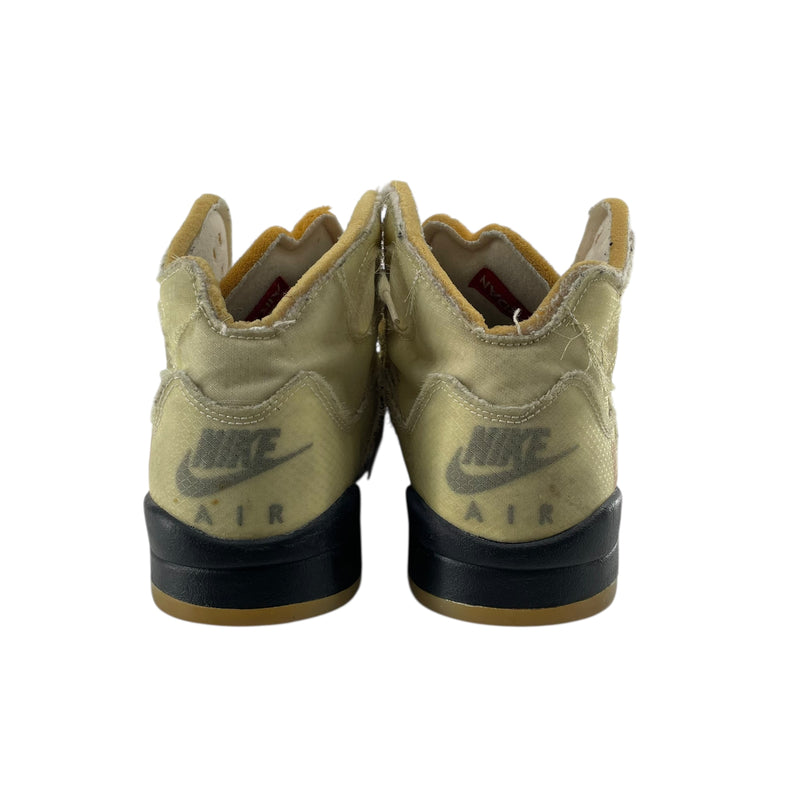 OFF-WHITE/NIKE/Hi-Sneakers/US 8.5/Polyester/IVR/JORDAN 5 DECONSTRUCTED