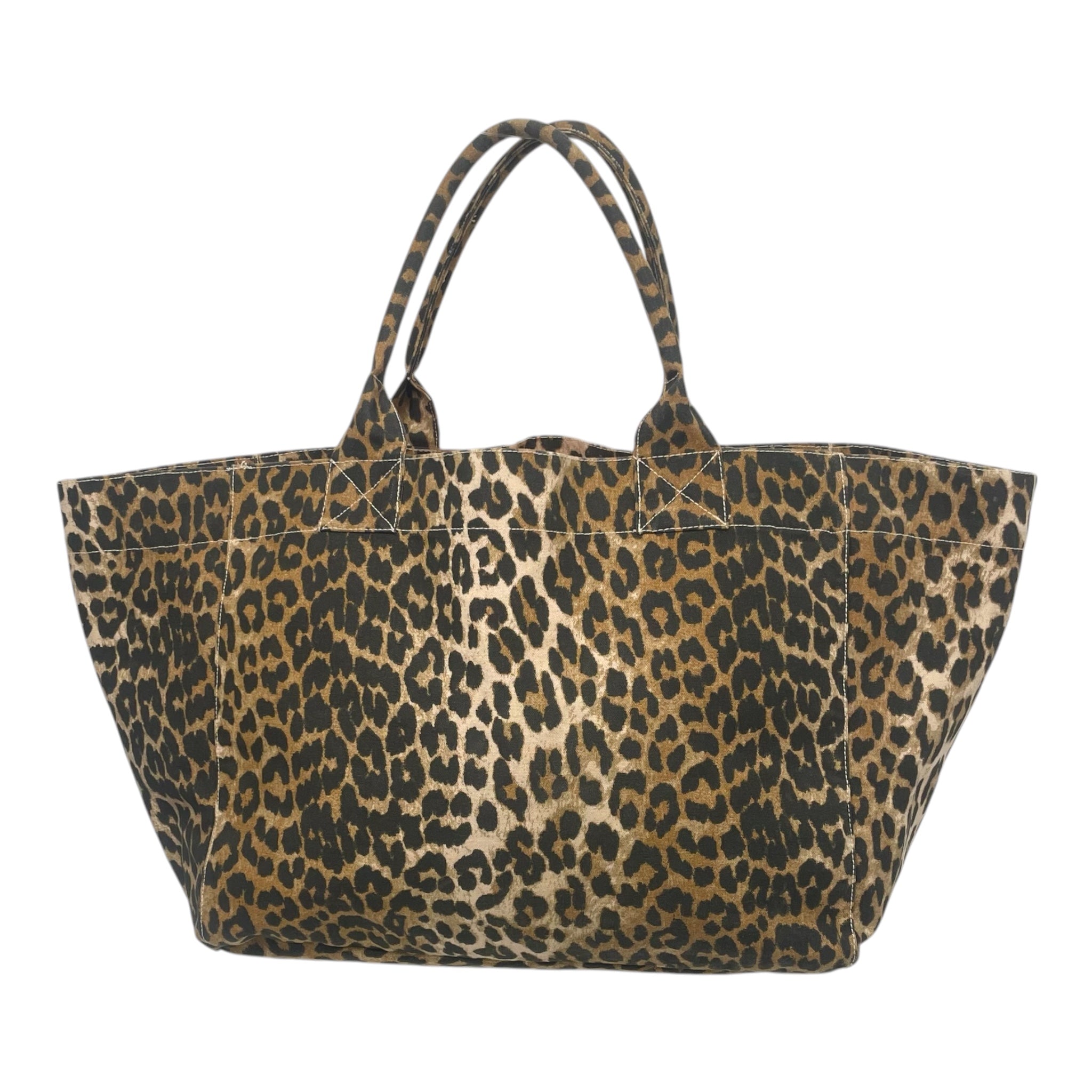 GANNI/Tote Bag/Leopard/Cotton/MLT/SAYS GANNI ON FRONT view 2