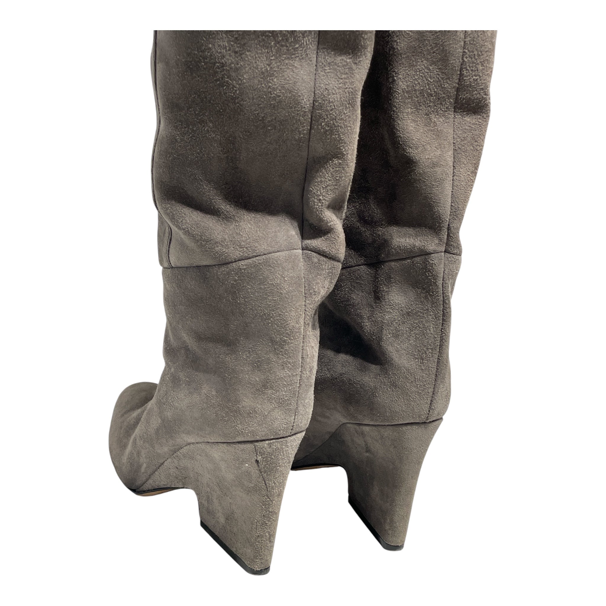 JIMMY CHOO/Long Boots/EU 36.5/Suede/GRY/Suede Wedge Boots view 2