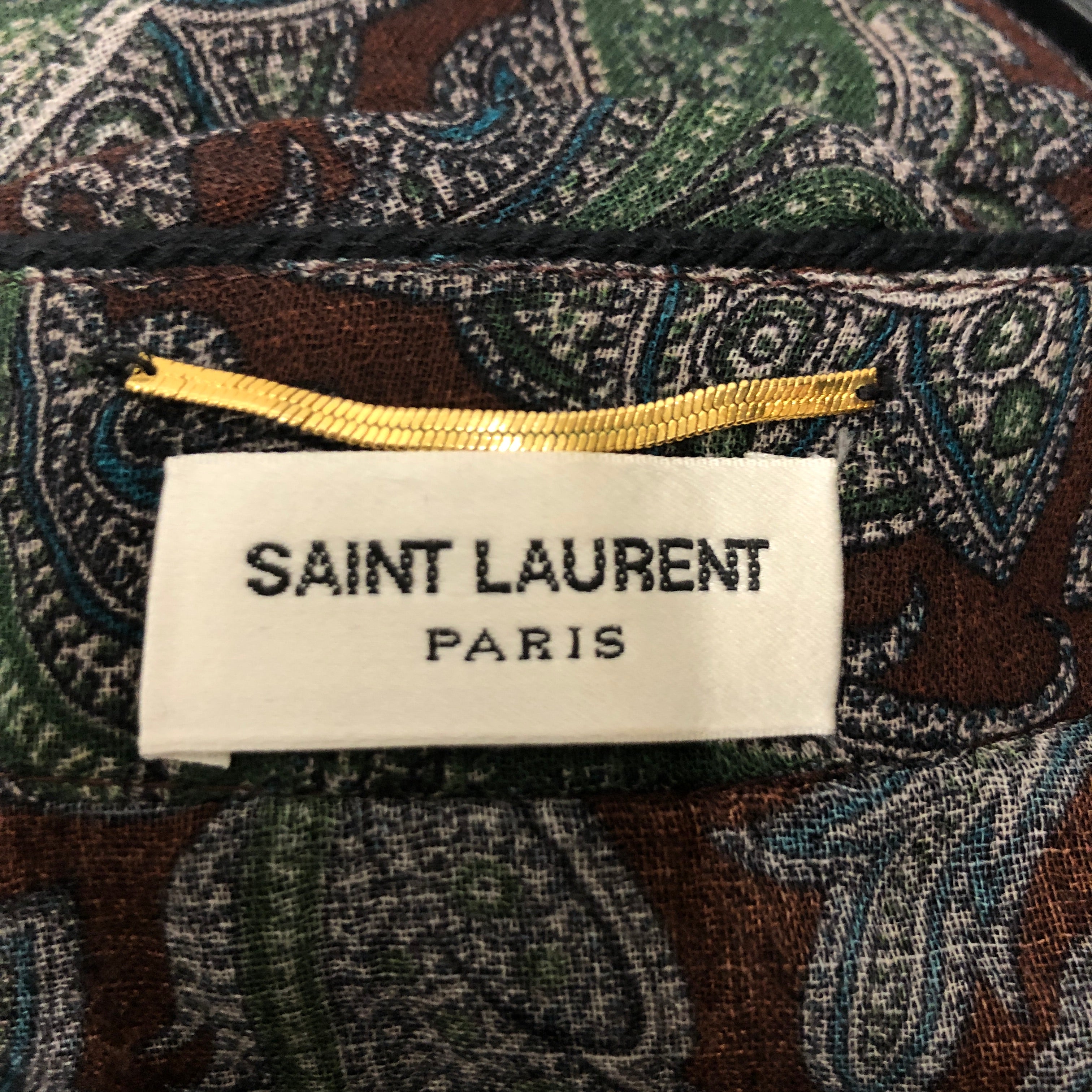 SAINT LAURENT/LS Blouse/40/Paisley/Wool/MLT/ view 3