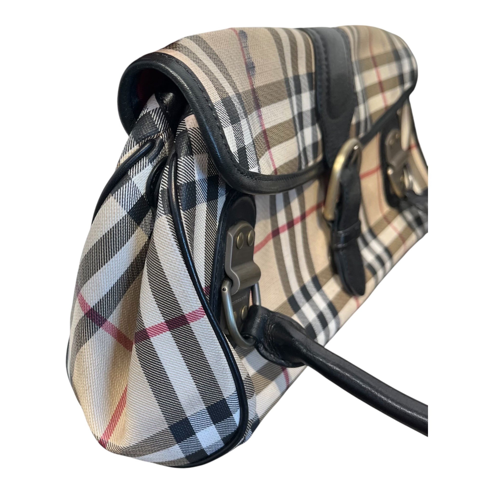 BURBERRY/Hand Bag/Plaid/Leather/BEG/vintage burberry nova check view 6