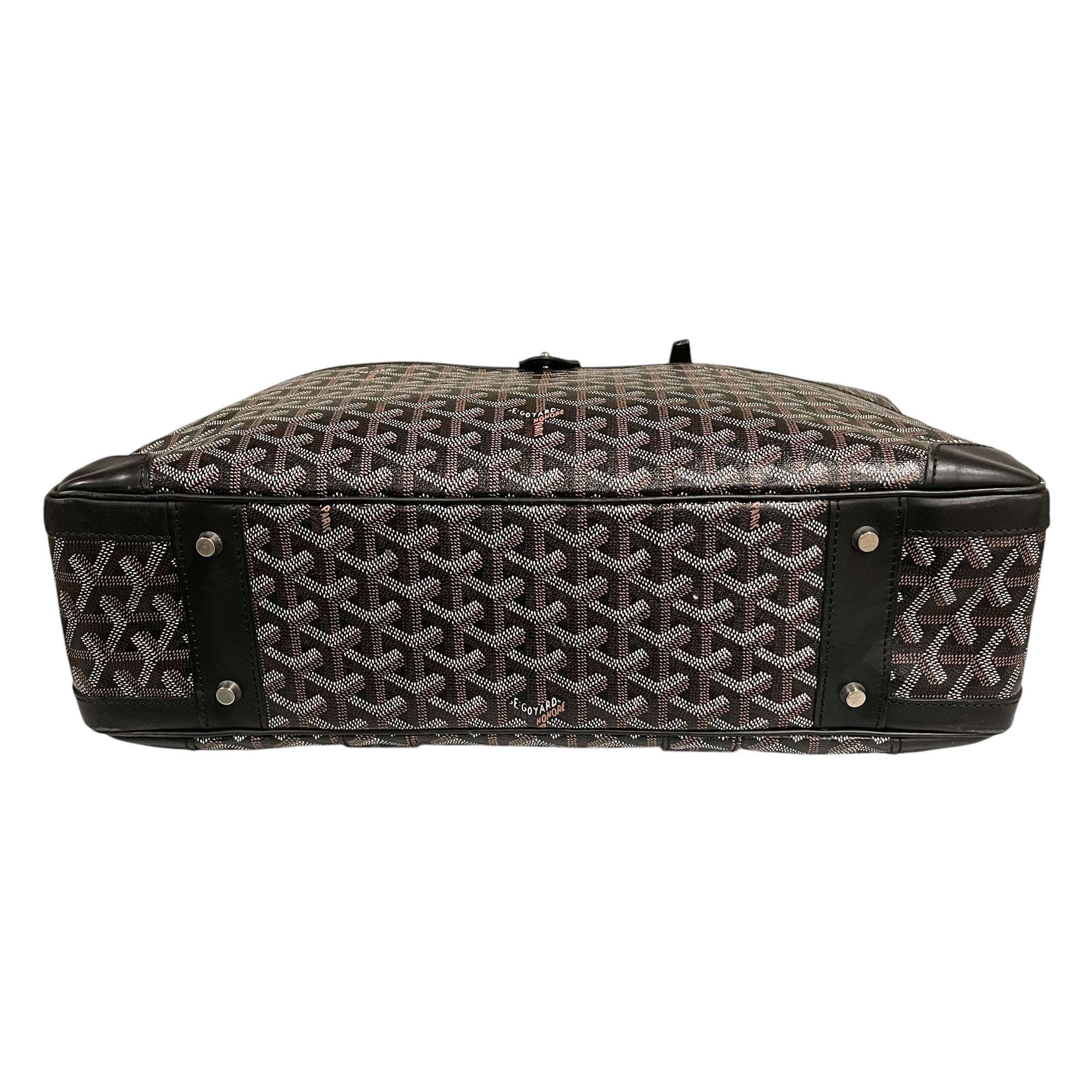 GOYARD/Cross Body Bag/Monogram/Leather/BLK/AMBASSADE BRIEFCASE view 2