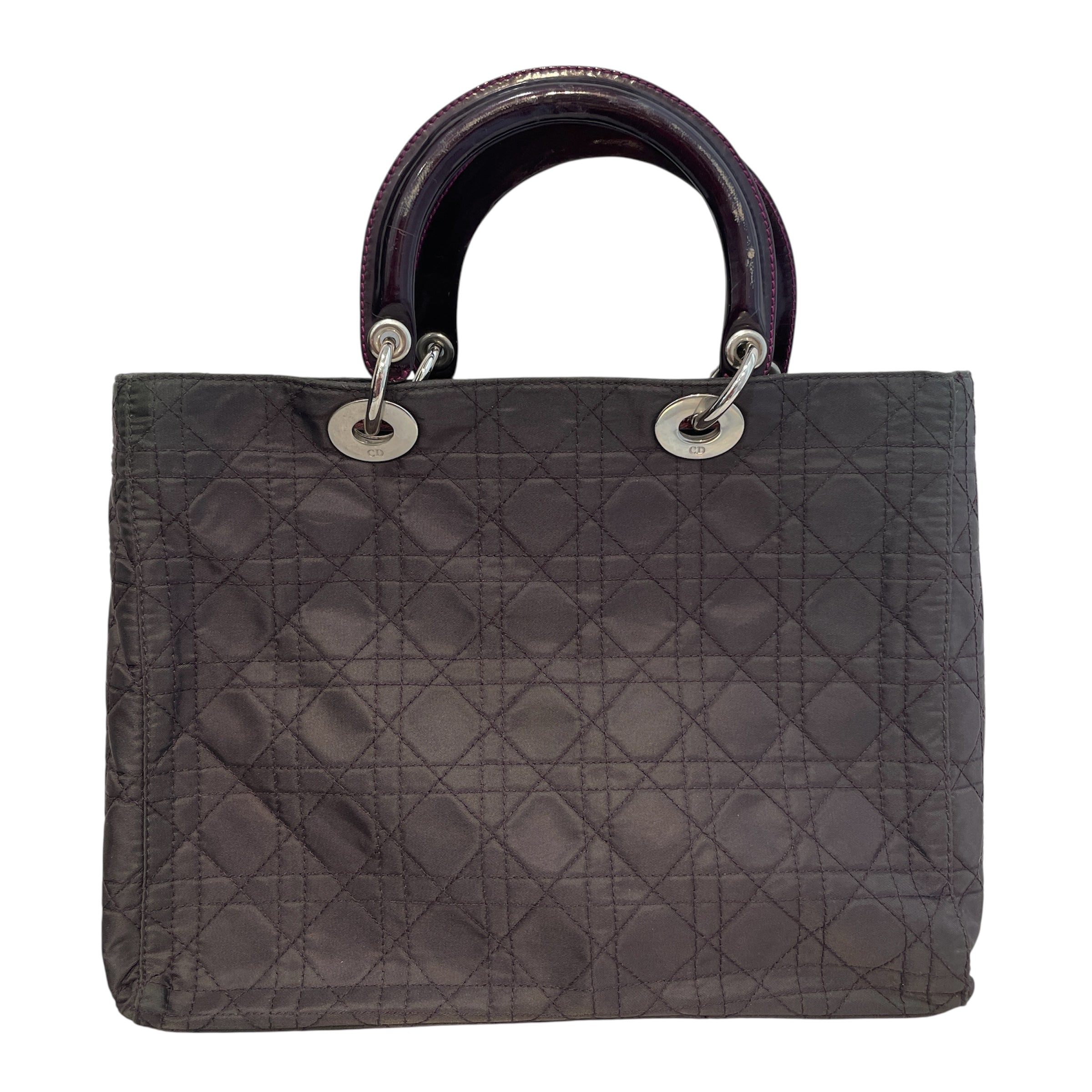 Christian Dior/Hand Bag/Cotton/BLK/Quilted Tote view 2