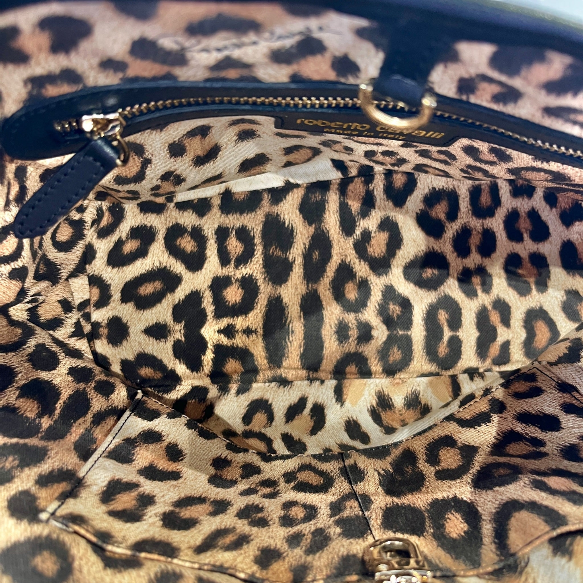 roberto cavalli/Tote Bag/Leather/BLK/BOX TOTE view 4