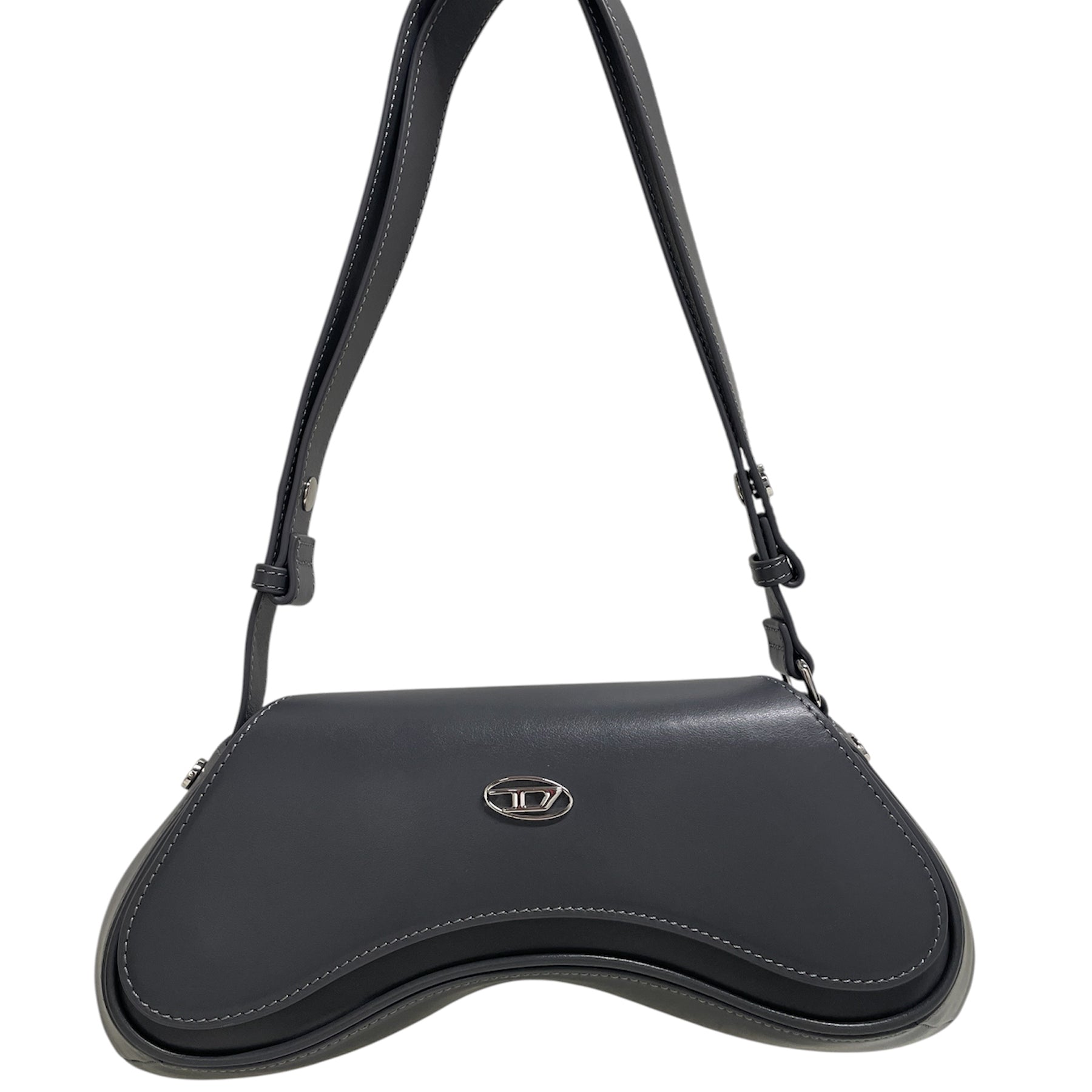DIESEL/Hand Bag/Leather/GRY/PLAY CURVED SHOULDER