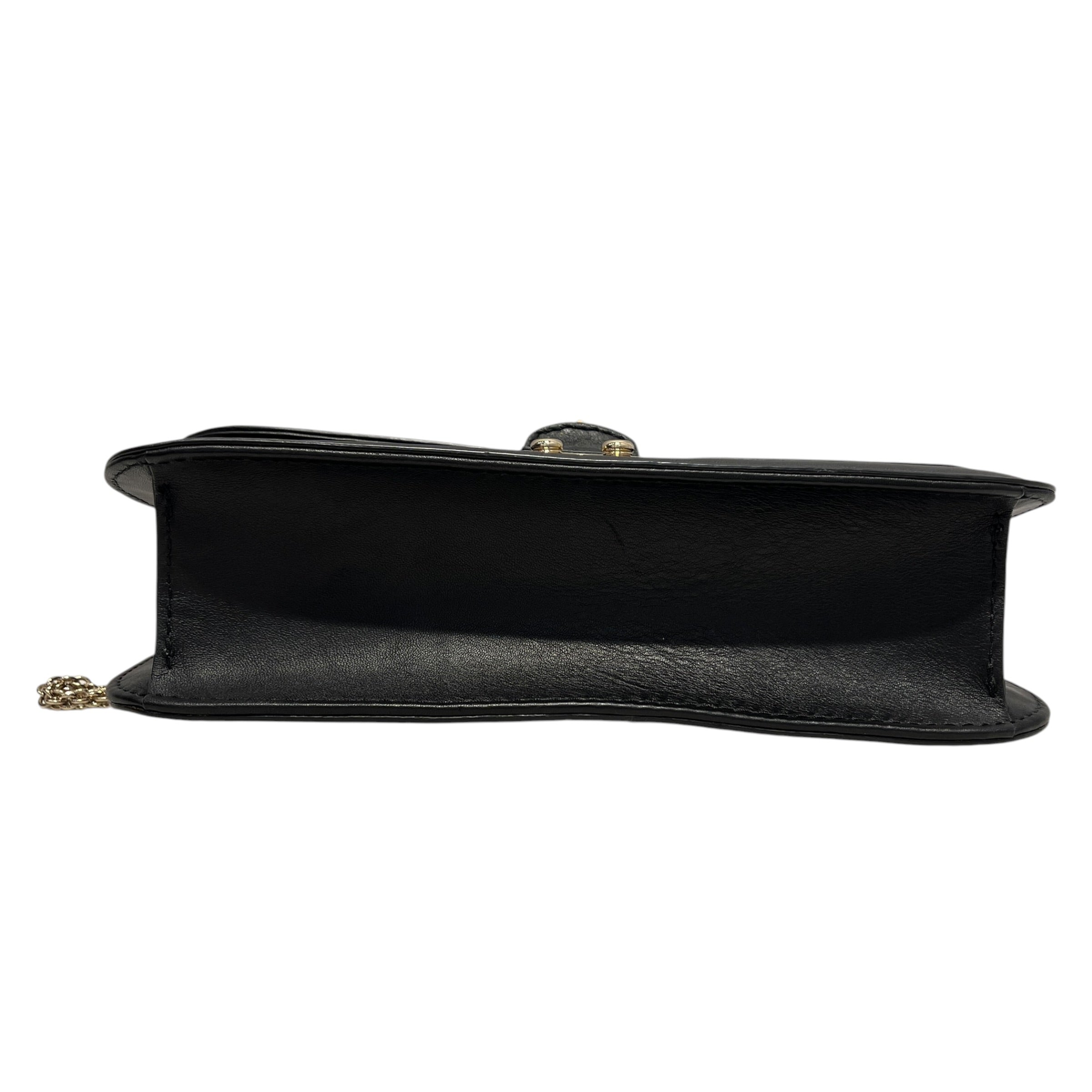 VALENTINO GARAVANI/Cross Body Bag/Leather/BLK/Glam Lock Rockstud Flap Bag view 5