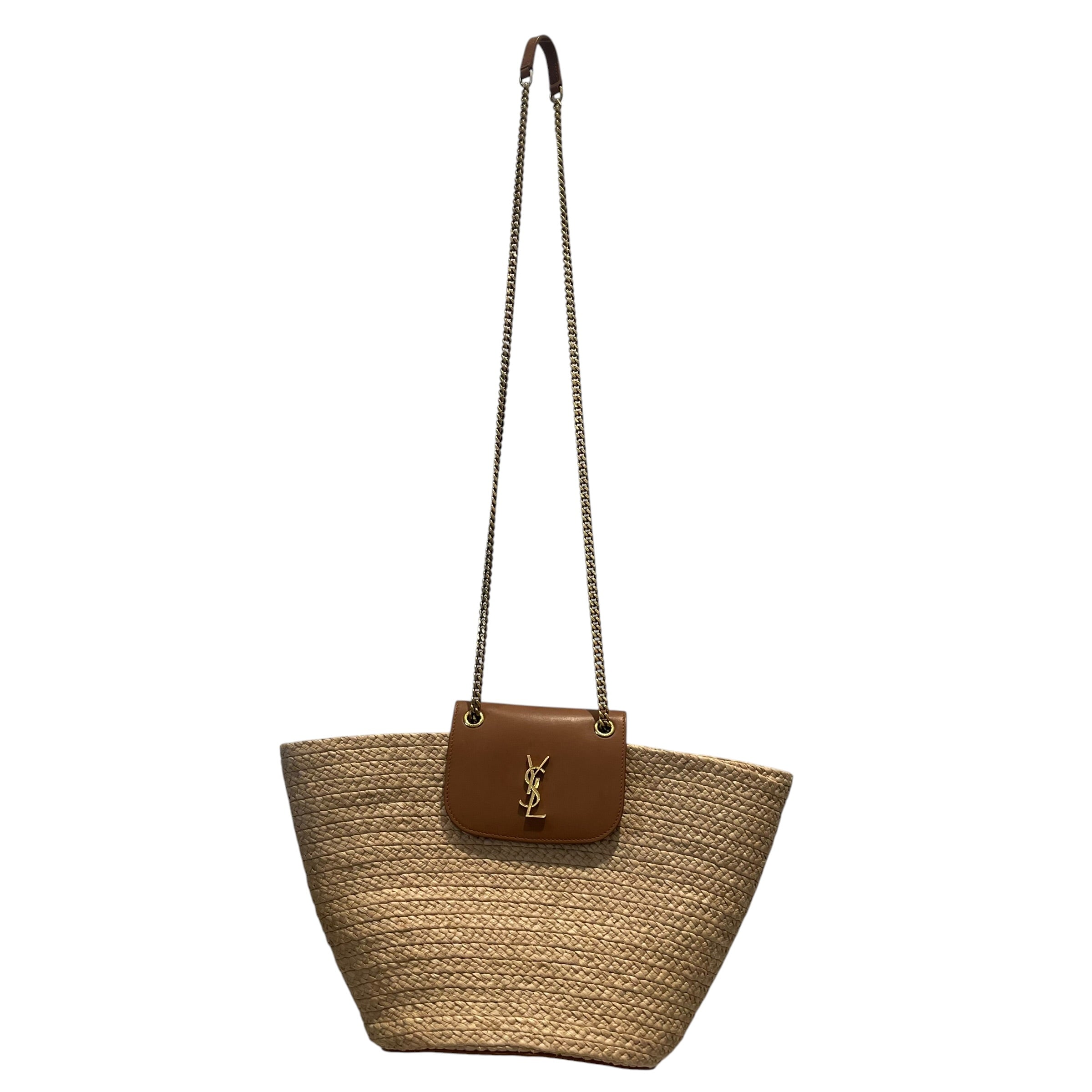 YVES SAINT LAURENT/Tote Bag/Tweed/BRW/YSL Manon Raffia view 1